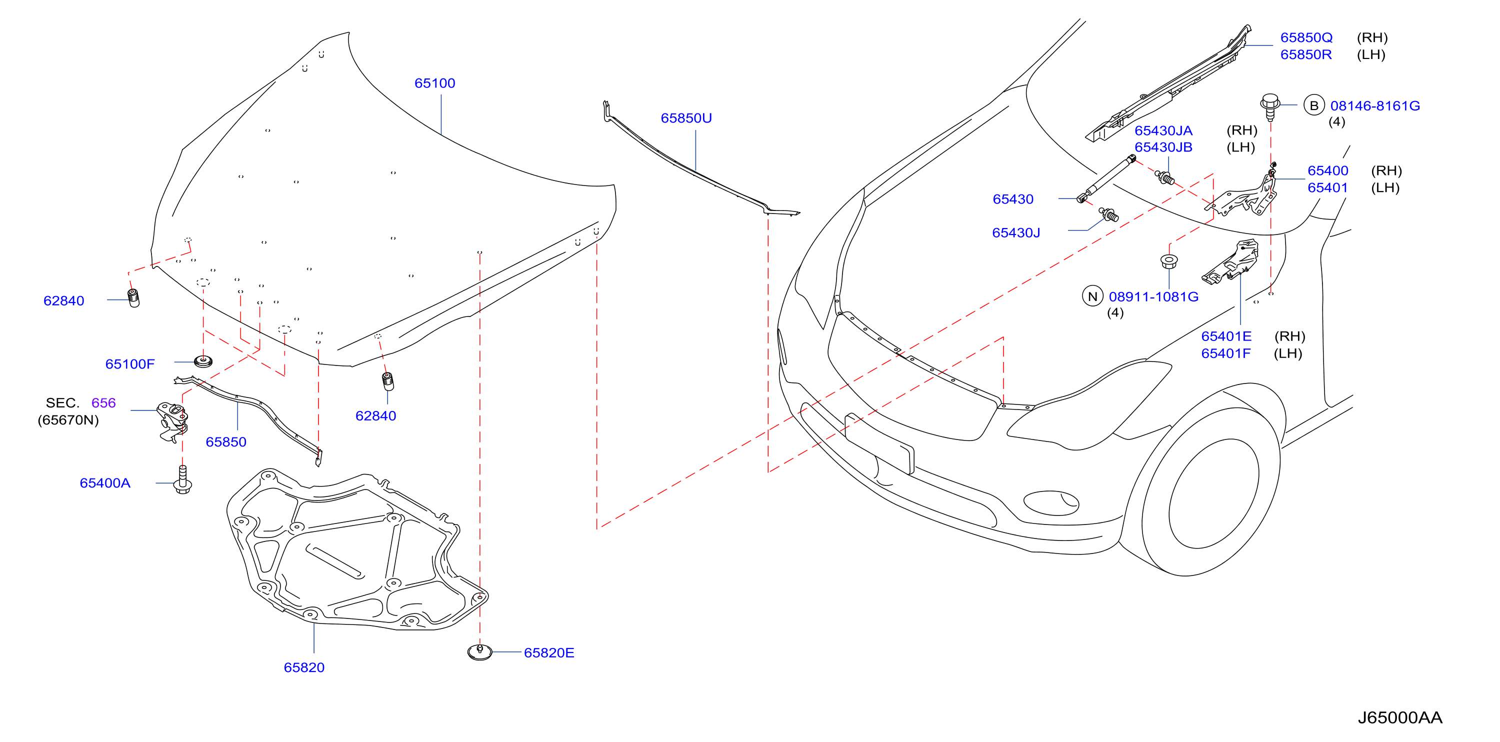 Hood Panel Hinge Fitting