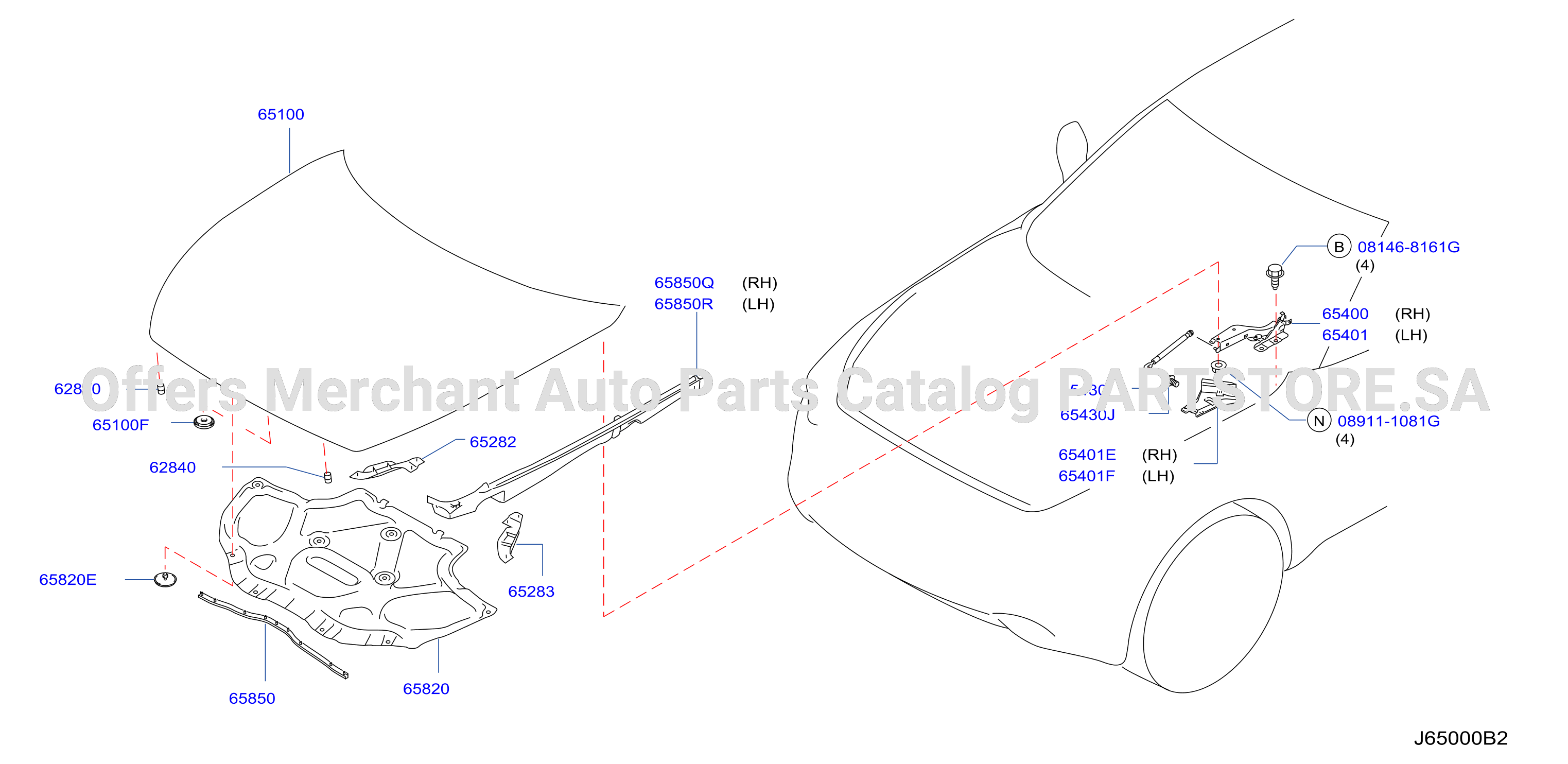 Hood Panel Hinge Fitting
