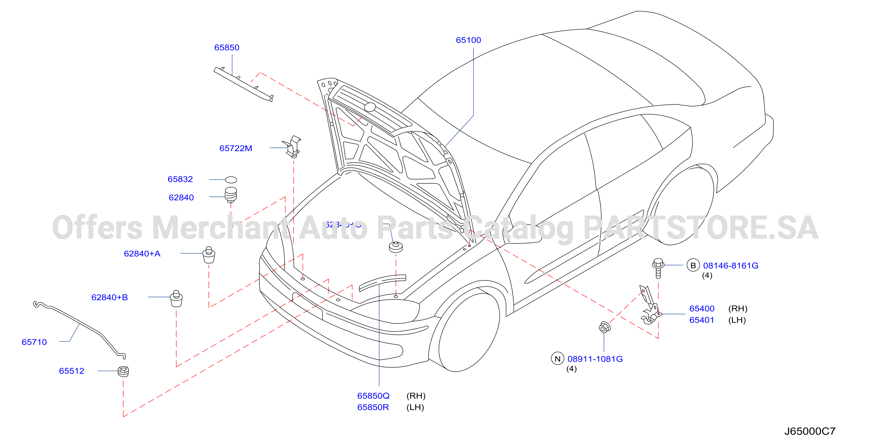 Hood Panel Hinge Fitting