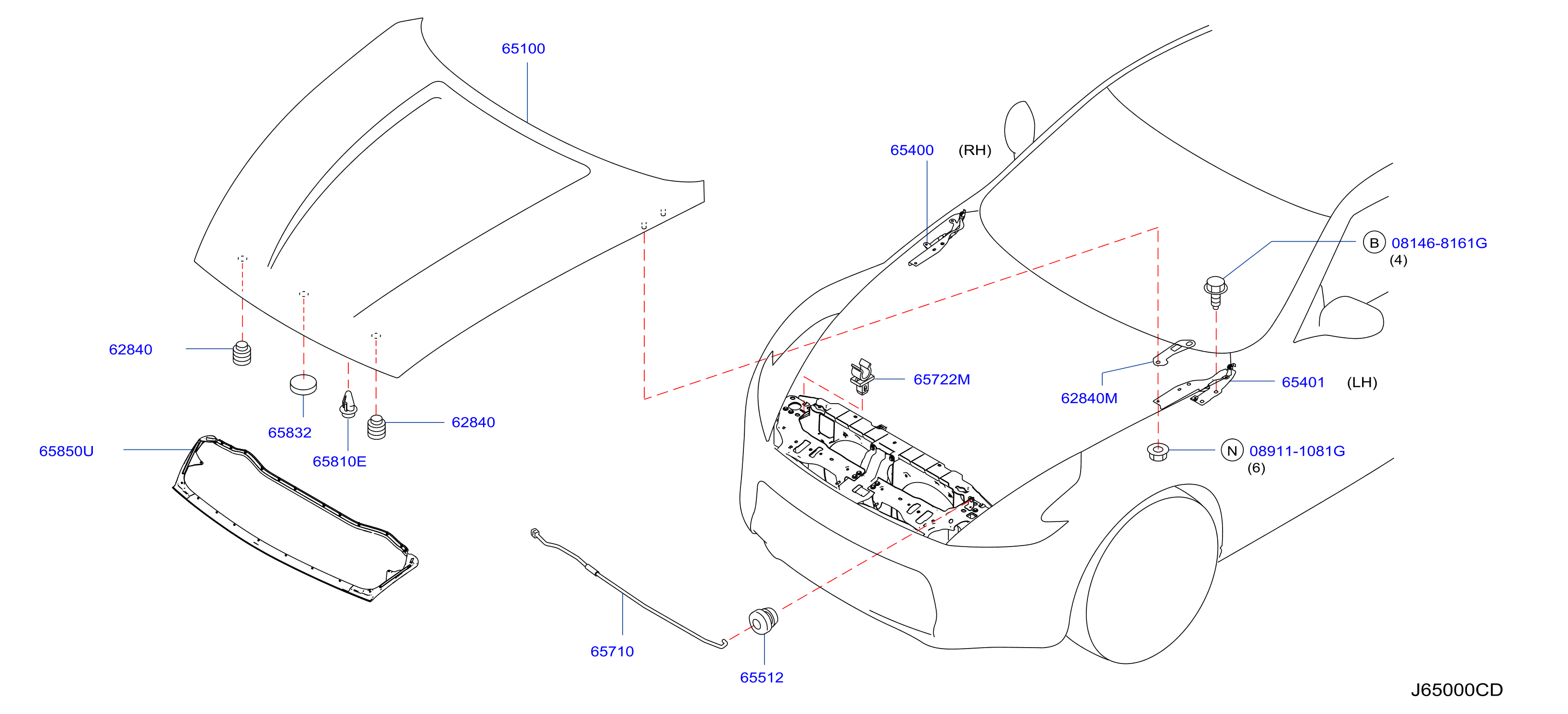 Hood Panel Hinge Fitting