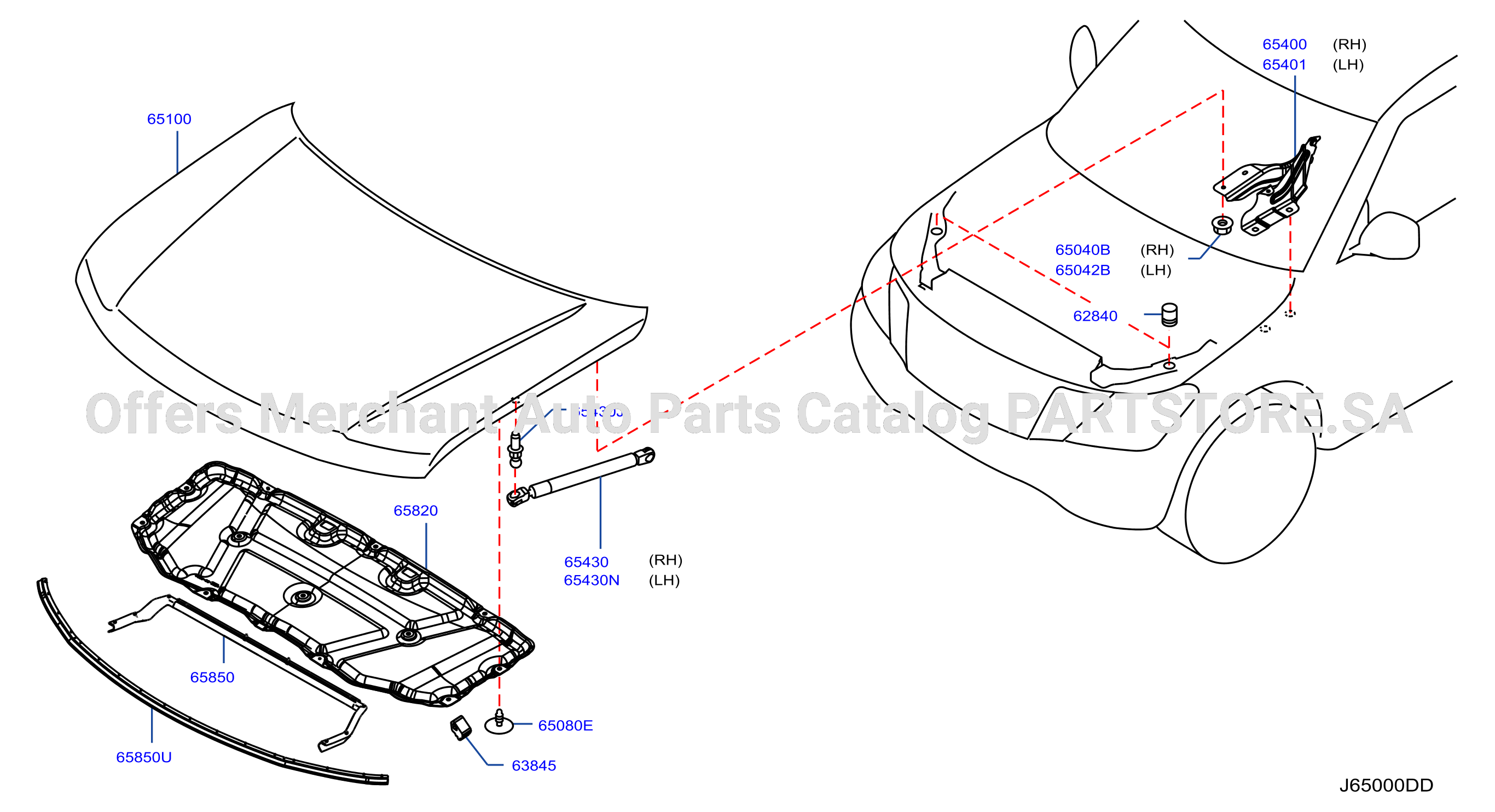 Hood Panel Hinge Fitting