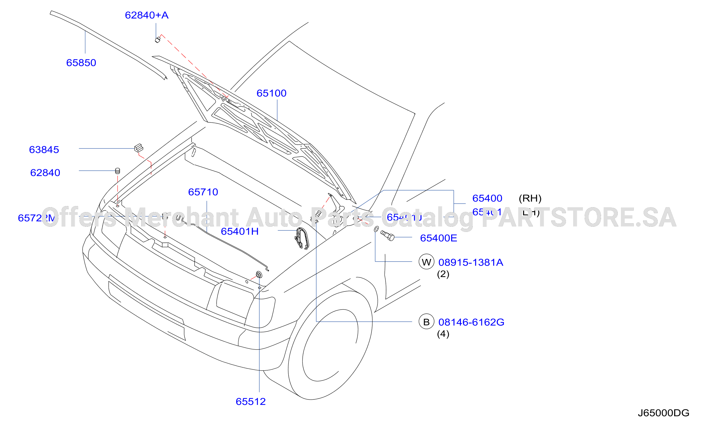 Hood Panel Hinge Fitting