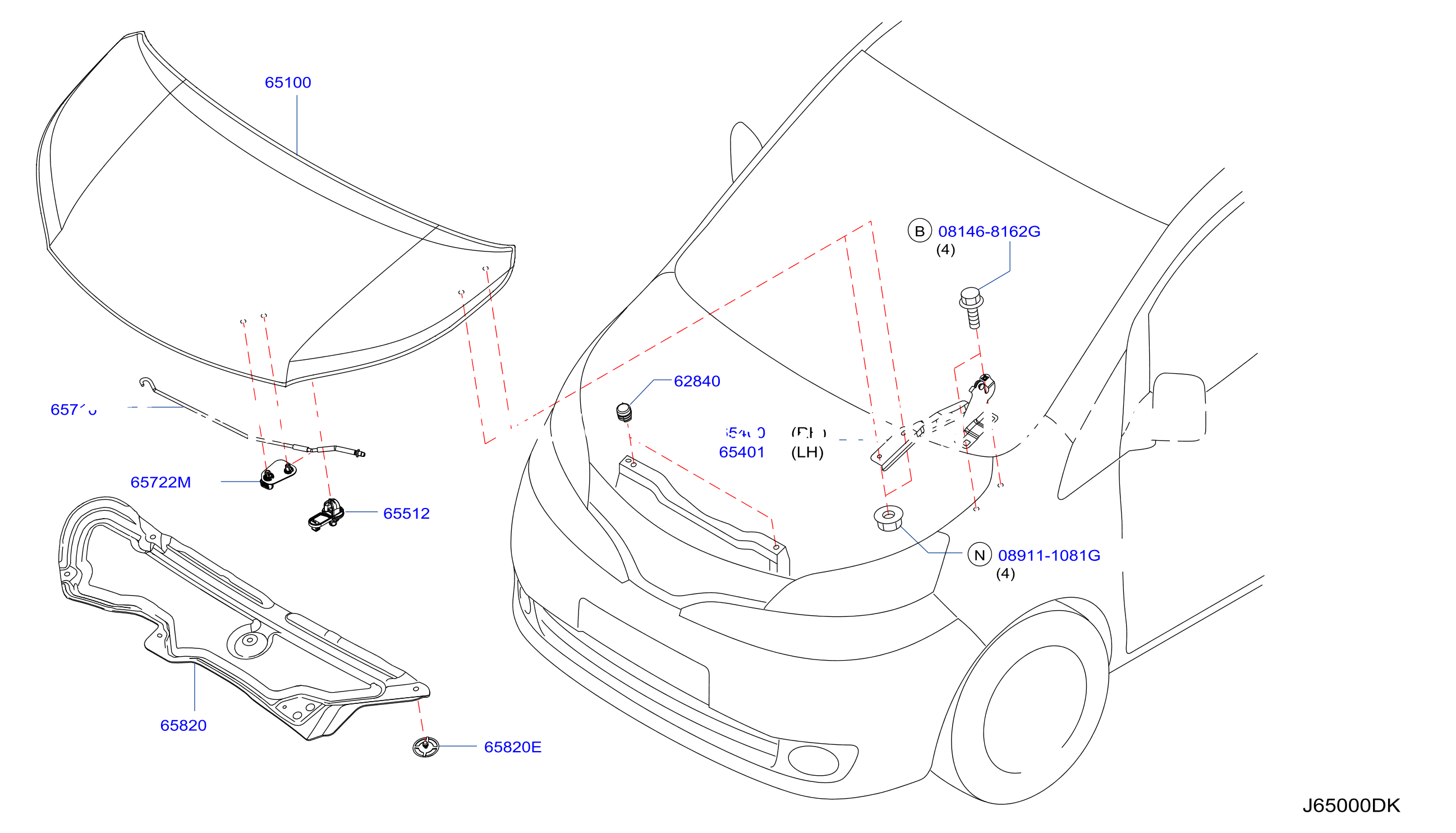 Hood Panel Hinge Fitting