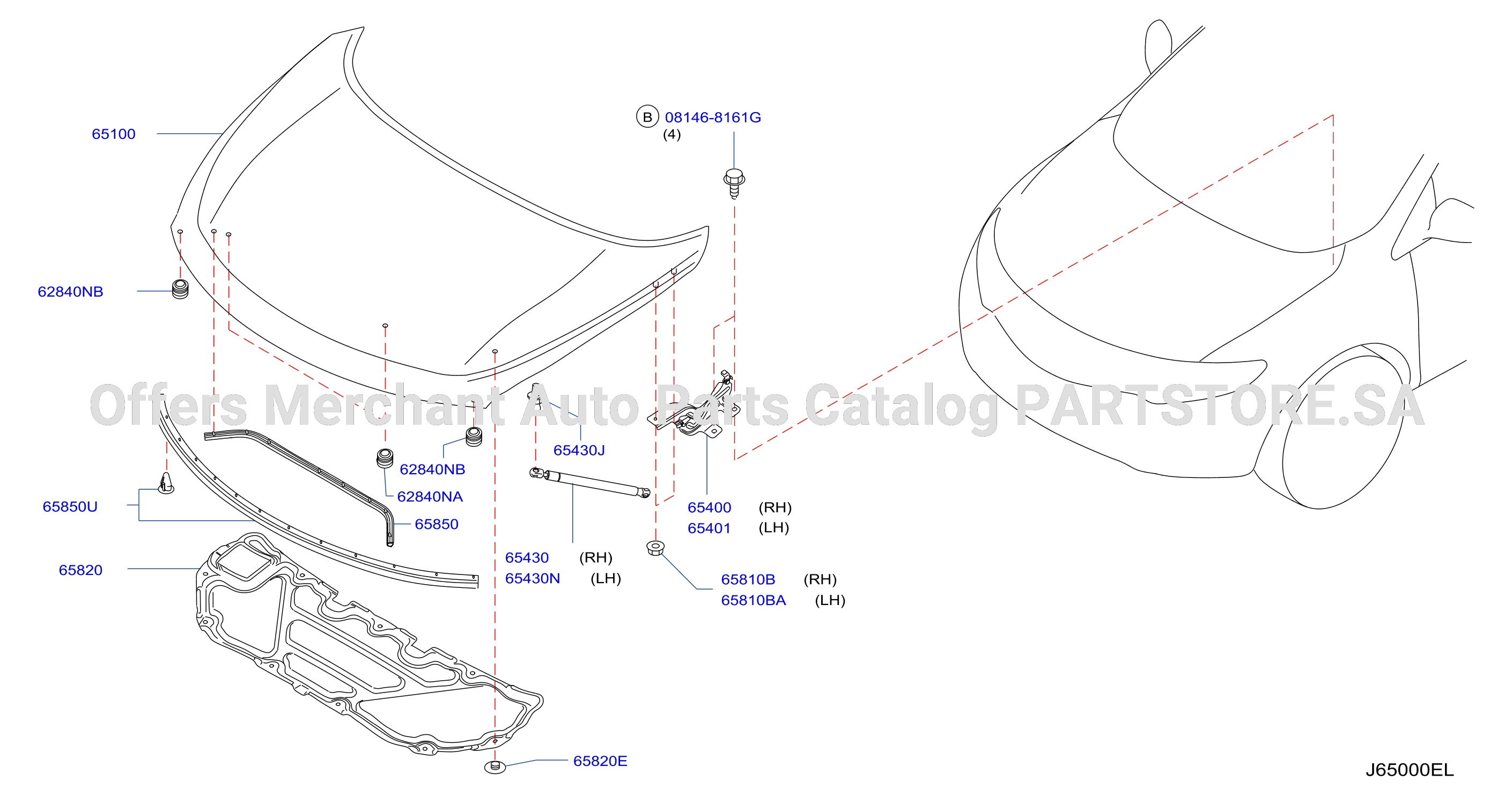 Hood Panel Hinge Fitting Mex