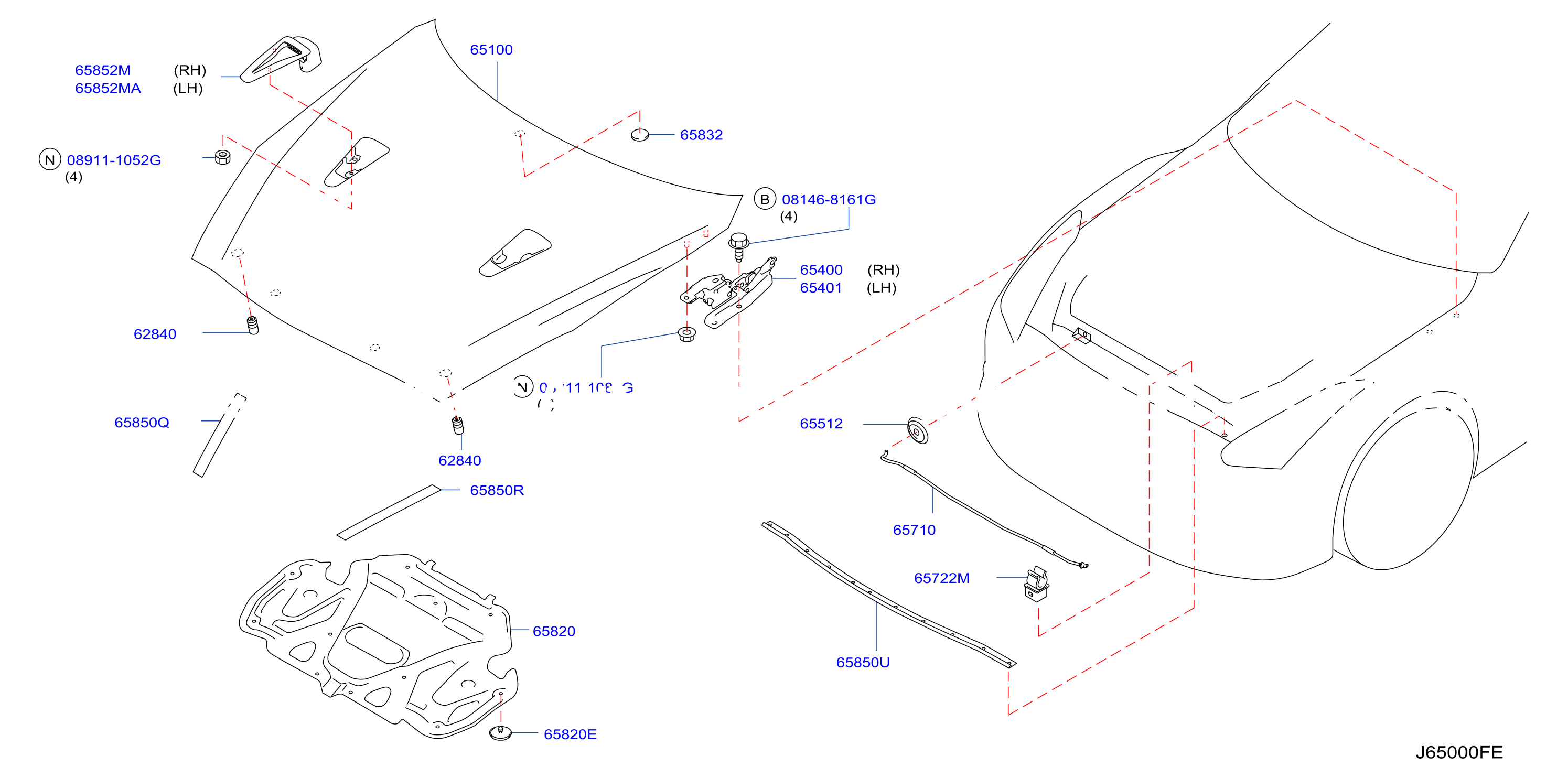 Hood Panel Hinge Fitting
