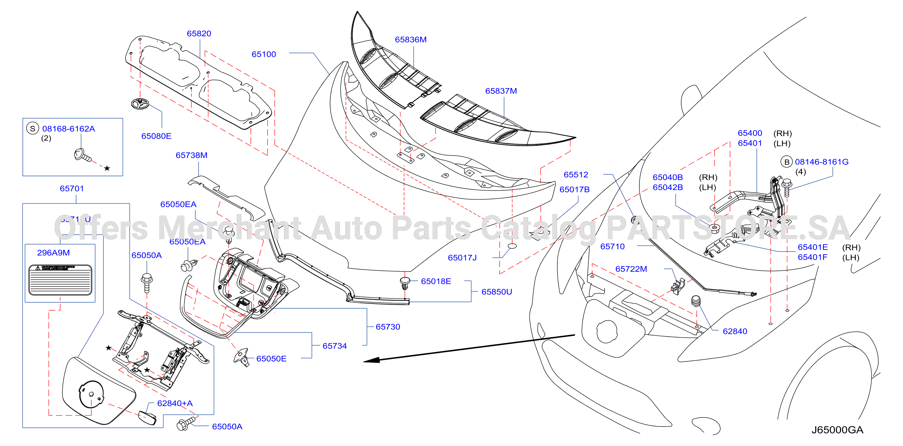 Hood Panel Hinge Fitting