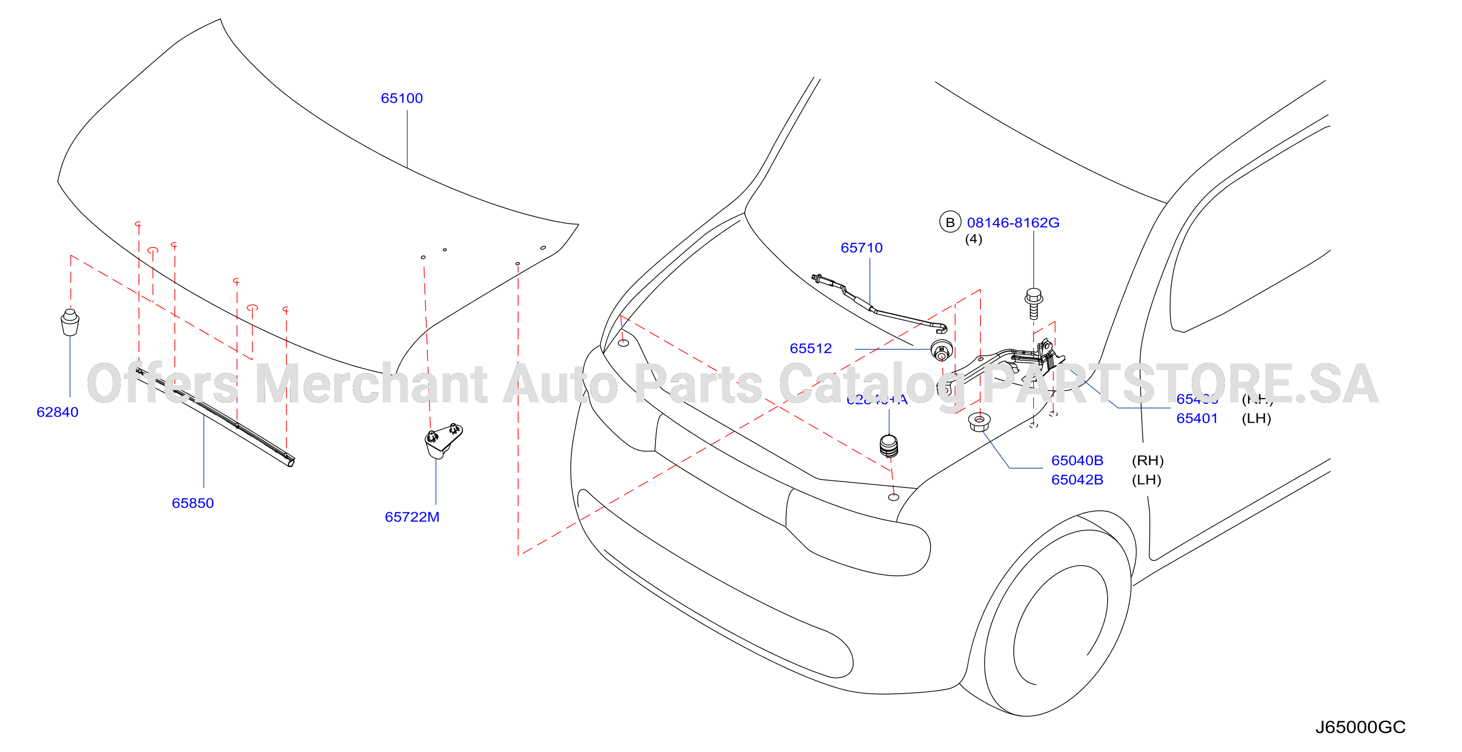 Hood Panel Hinge Fitting