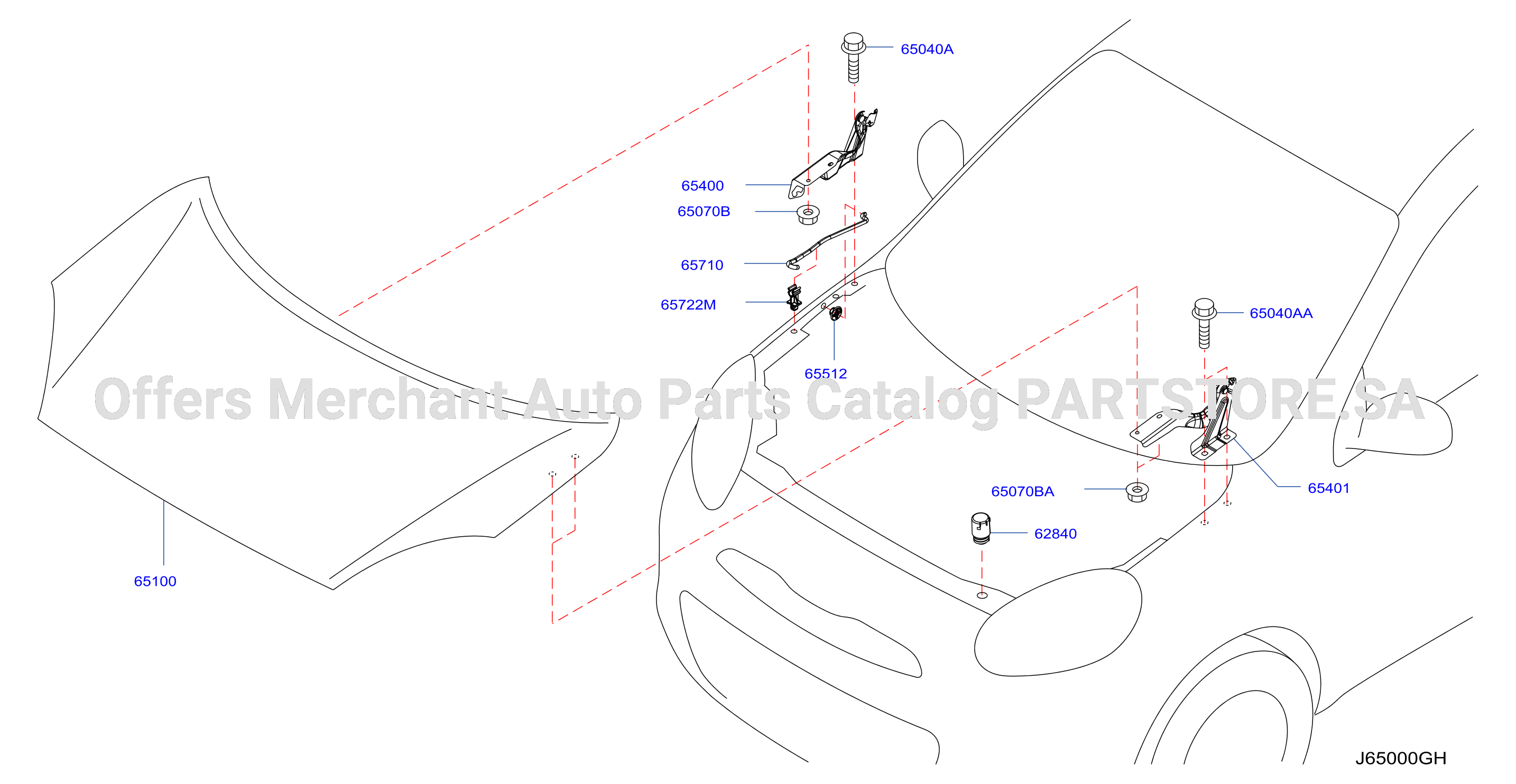Hood Panel Hinge Fitting
