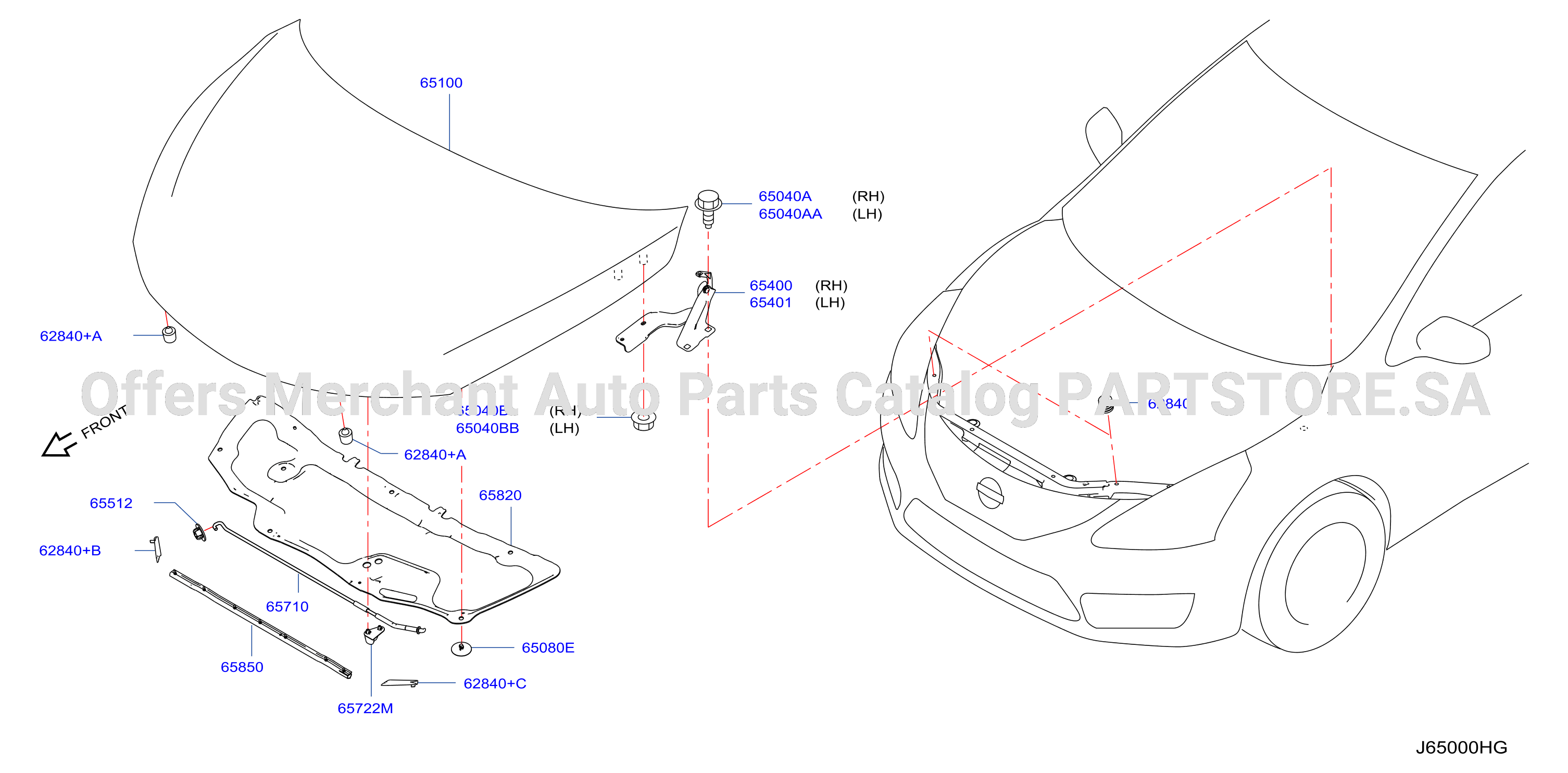 Hood Panel Hinge Fitting