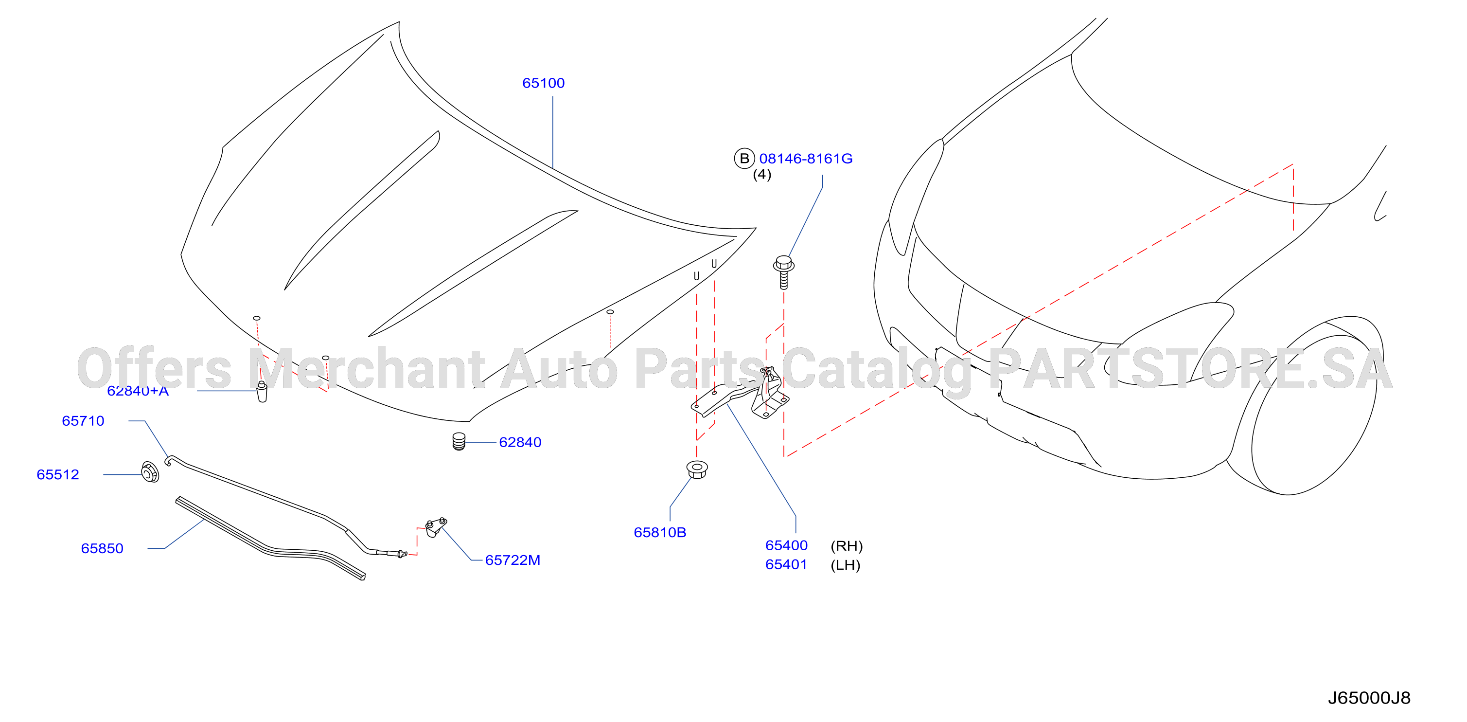 Hood Panel Hinge Fitting