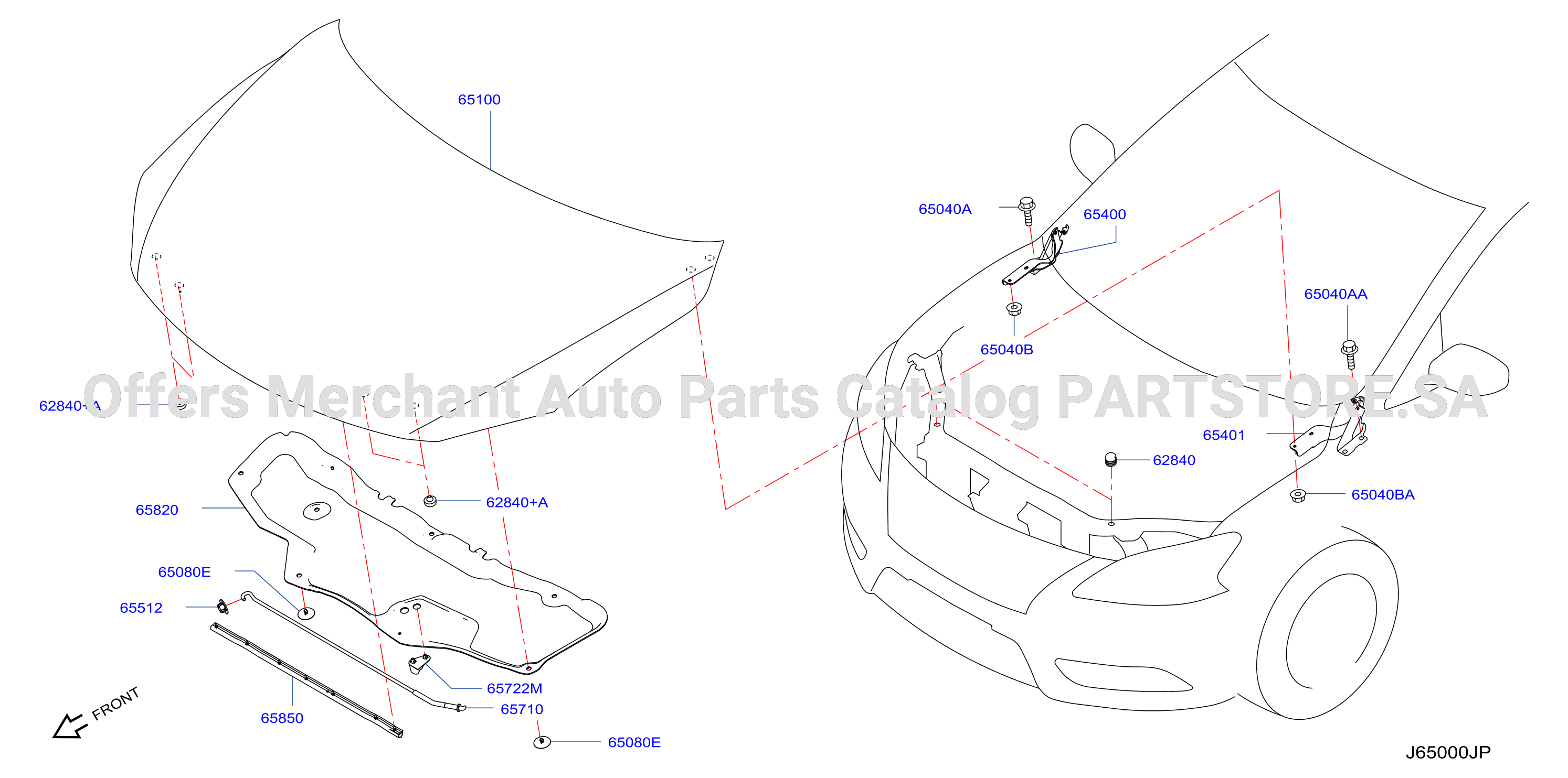 Hood Panel Hinge Fitting