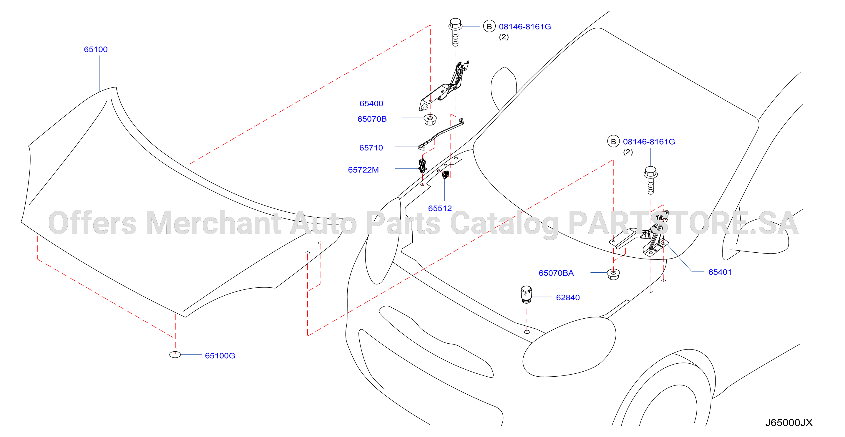 Hood Panel Hinge Fitting