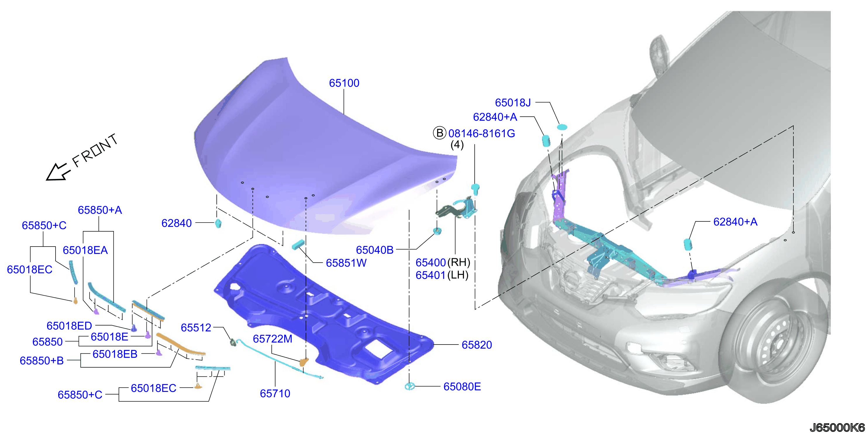 Hood Panel Hinge Fitting