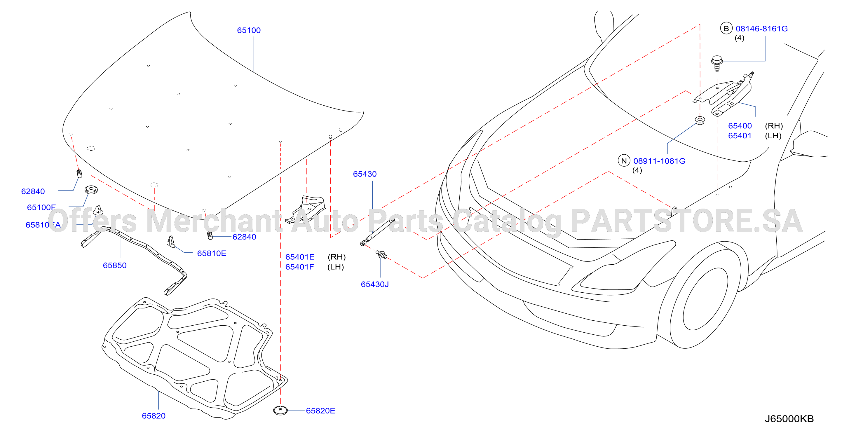 Hood Panel Hinge Fitting