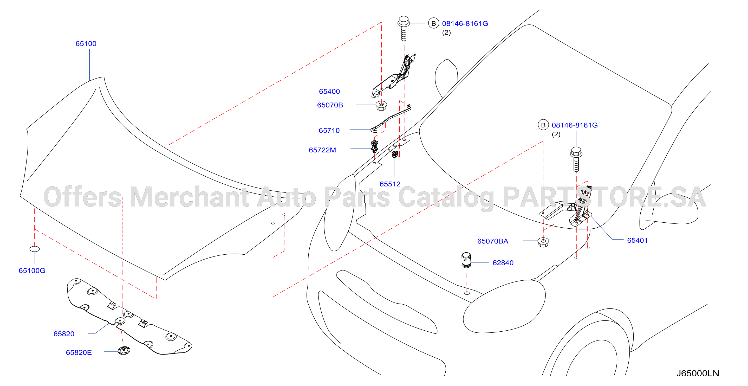 Hood Panel Hinge Fitting