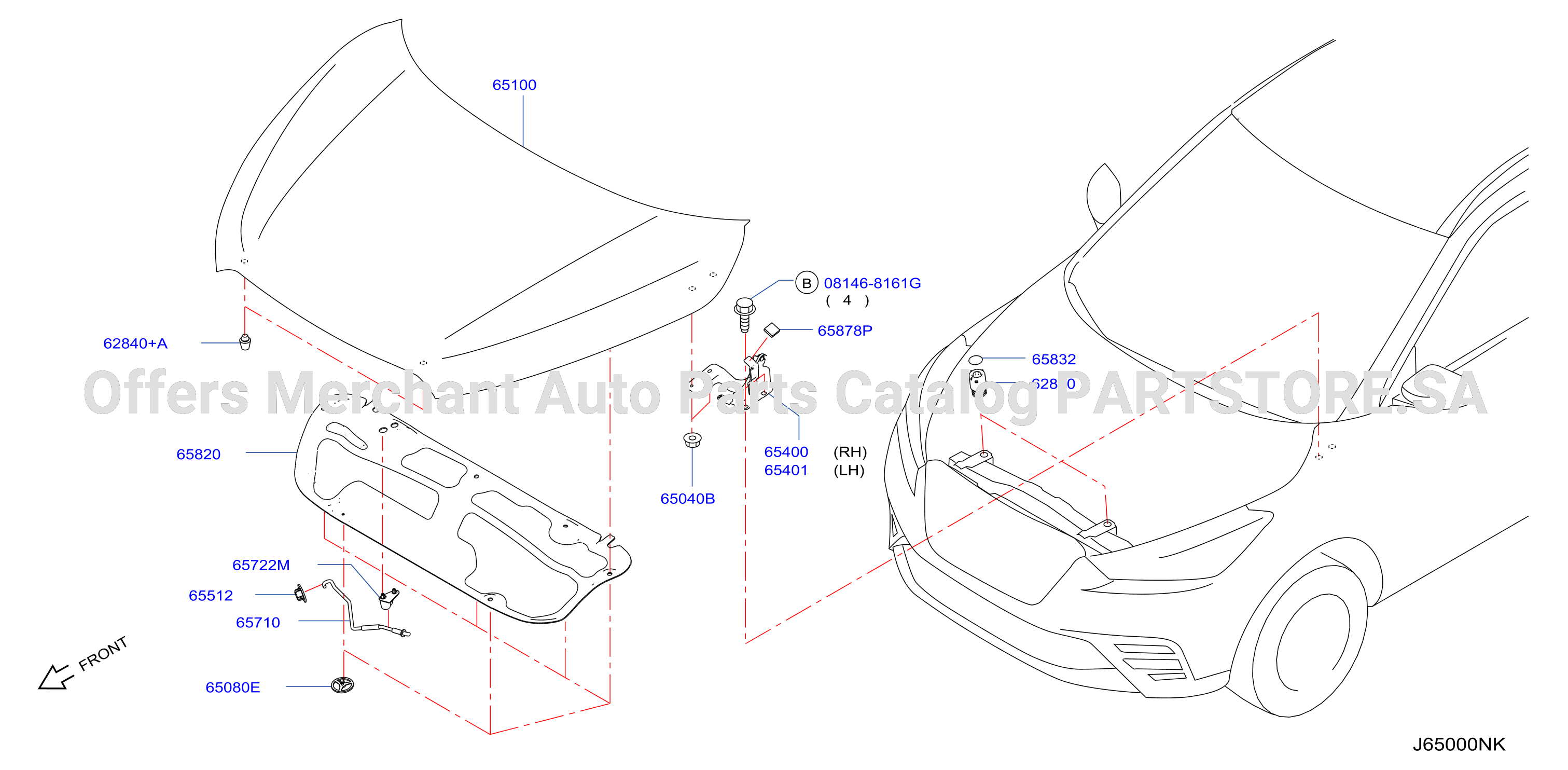 Hood Panel Hinge Fitting