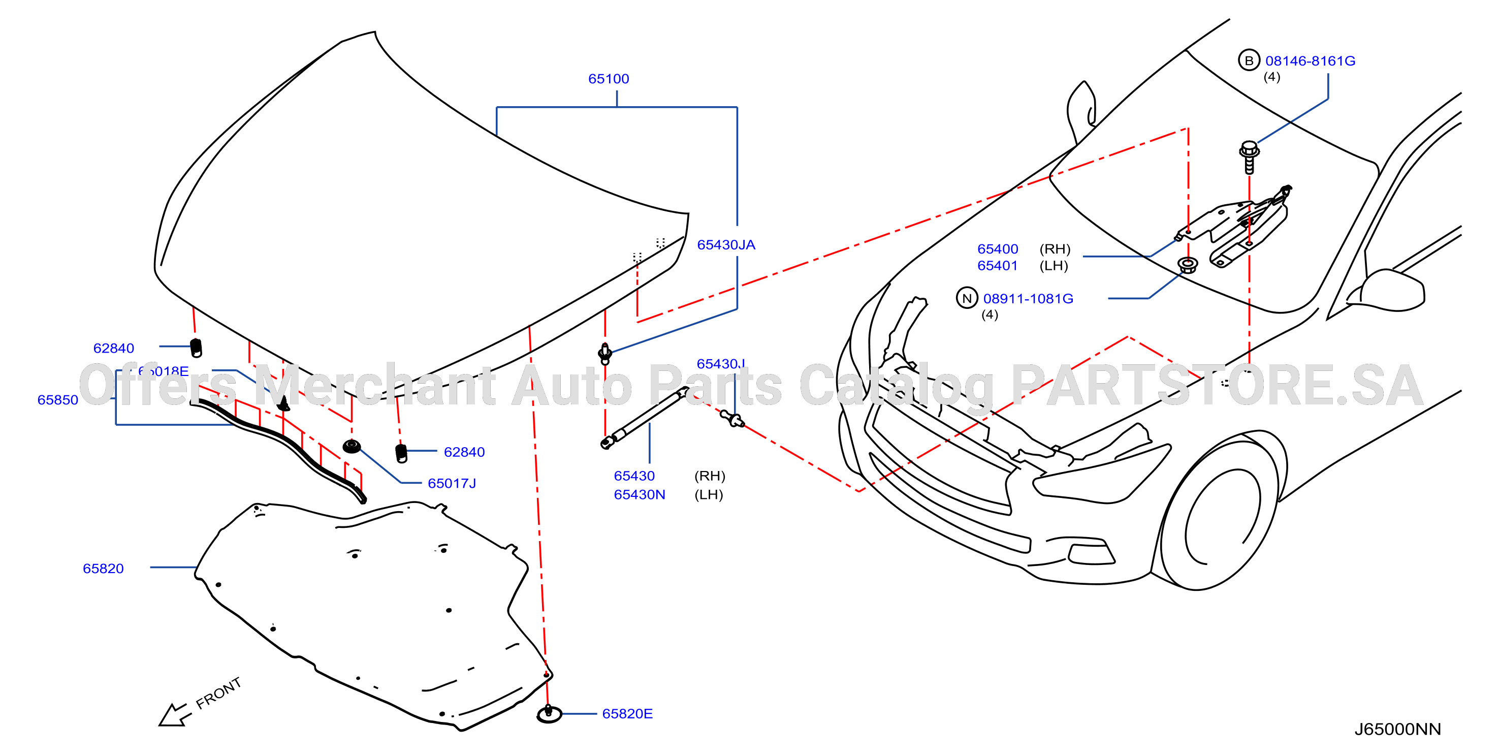 Hood Panel Hinge Fitting