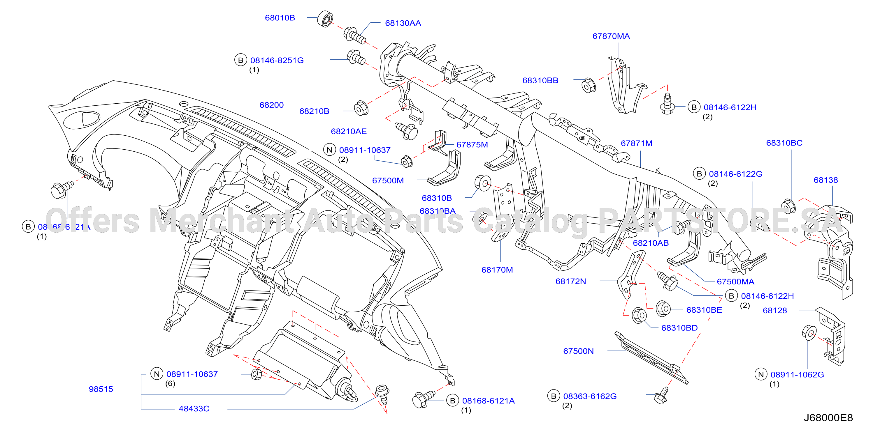 Instrument Panel Pad Cluster Lid Inst Fitting