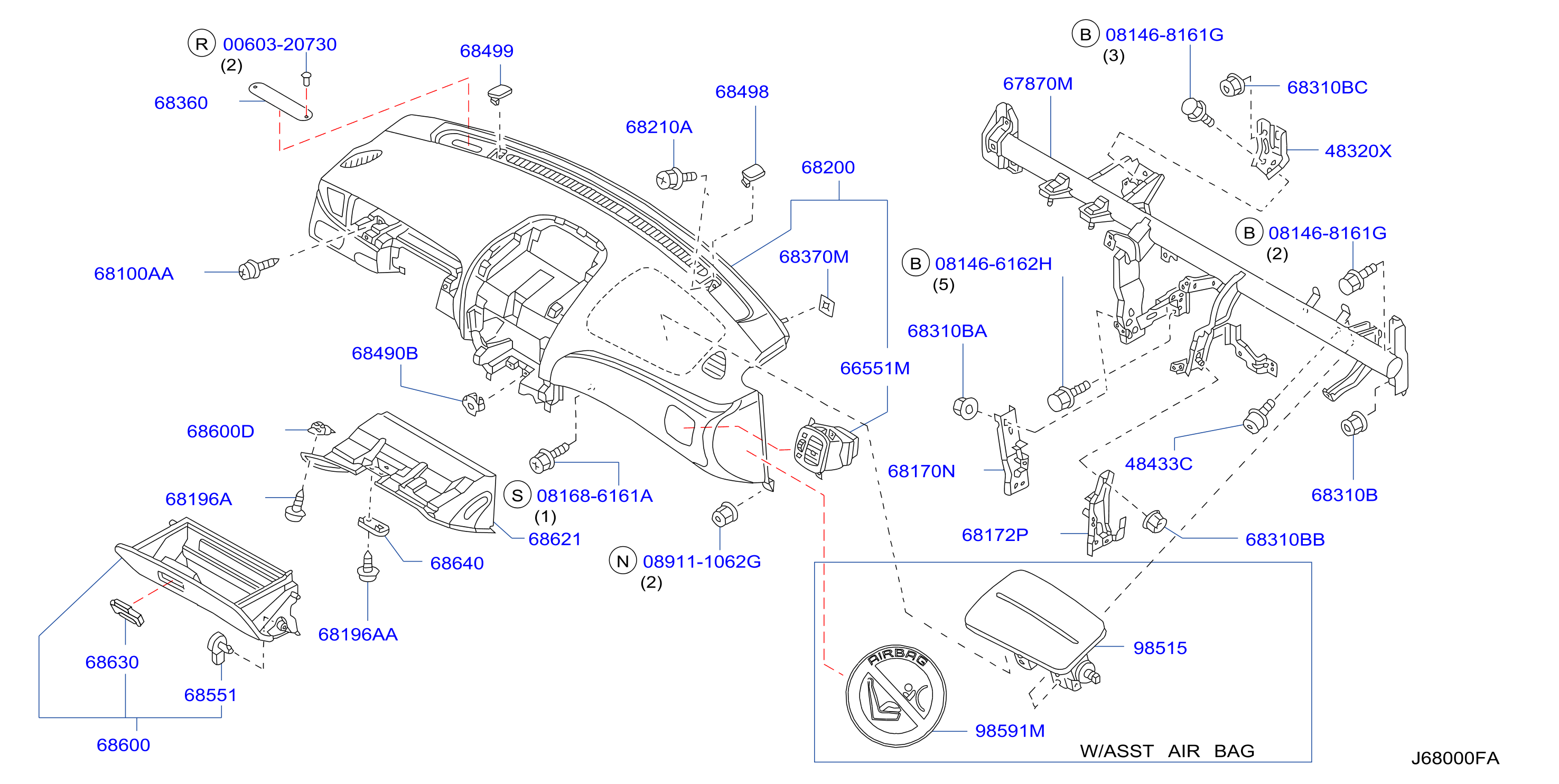 Instrument Panel Pad Cluster Lid Inst Pad Fitting