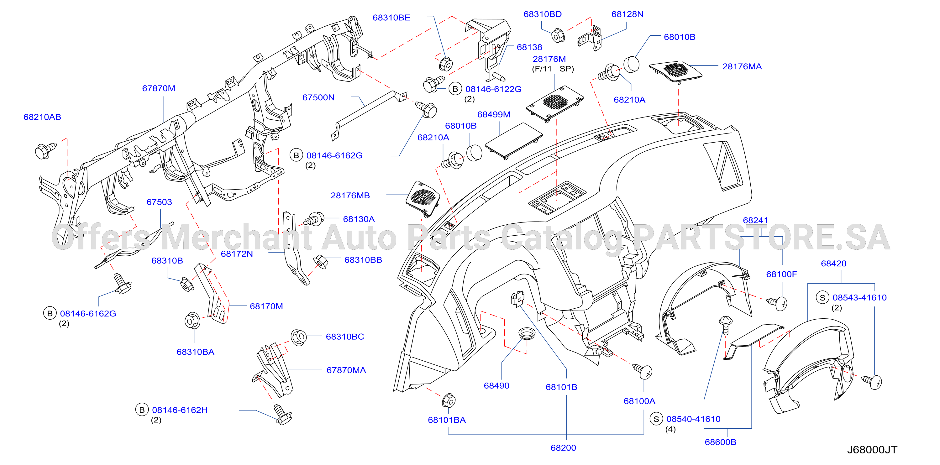 Instrument Panel Pad Cluster Lid Inst Fitting