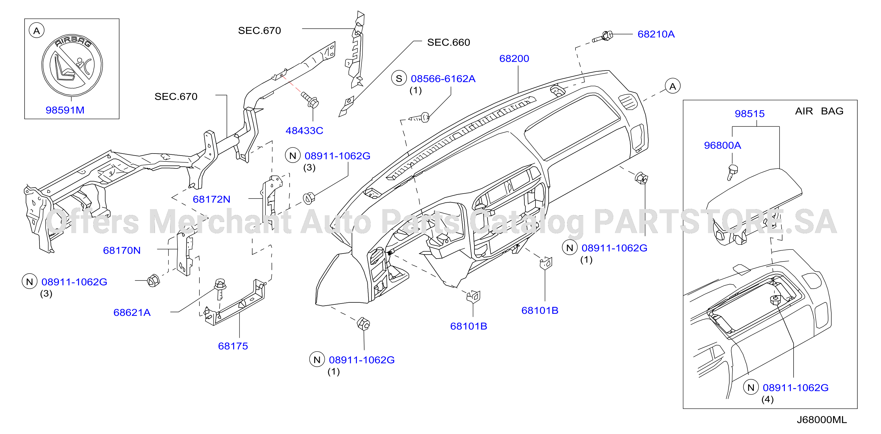 Instrument Panel Pad Cluster Lid Inst Fitting