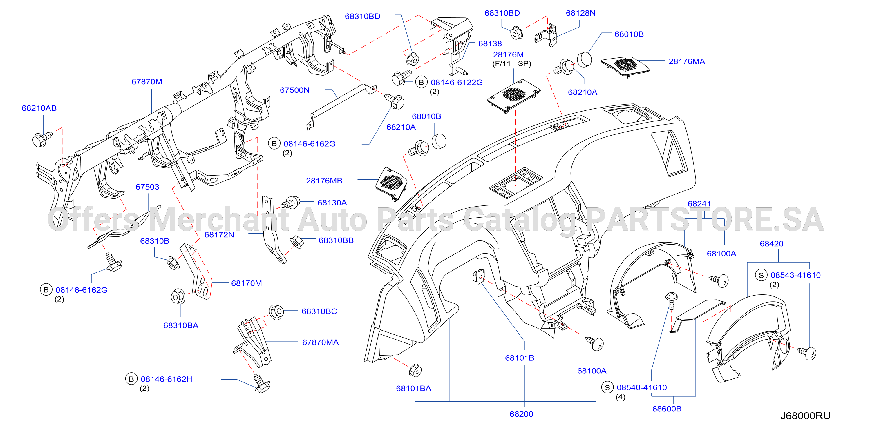 Instrument Panel Pad Cluster Lid Inst Fitting