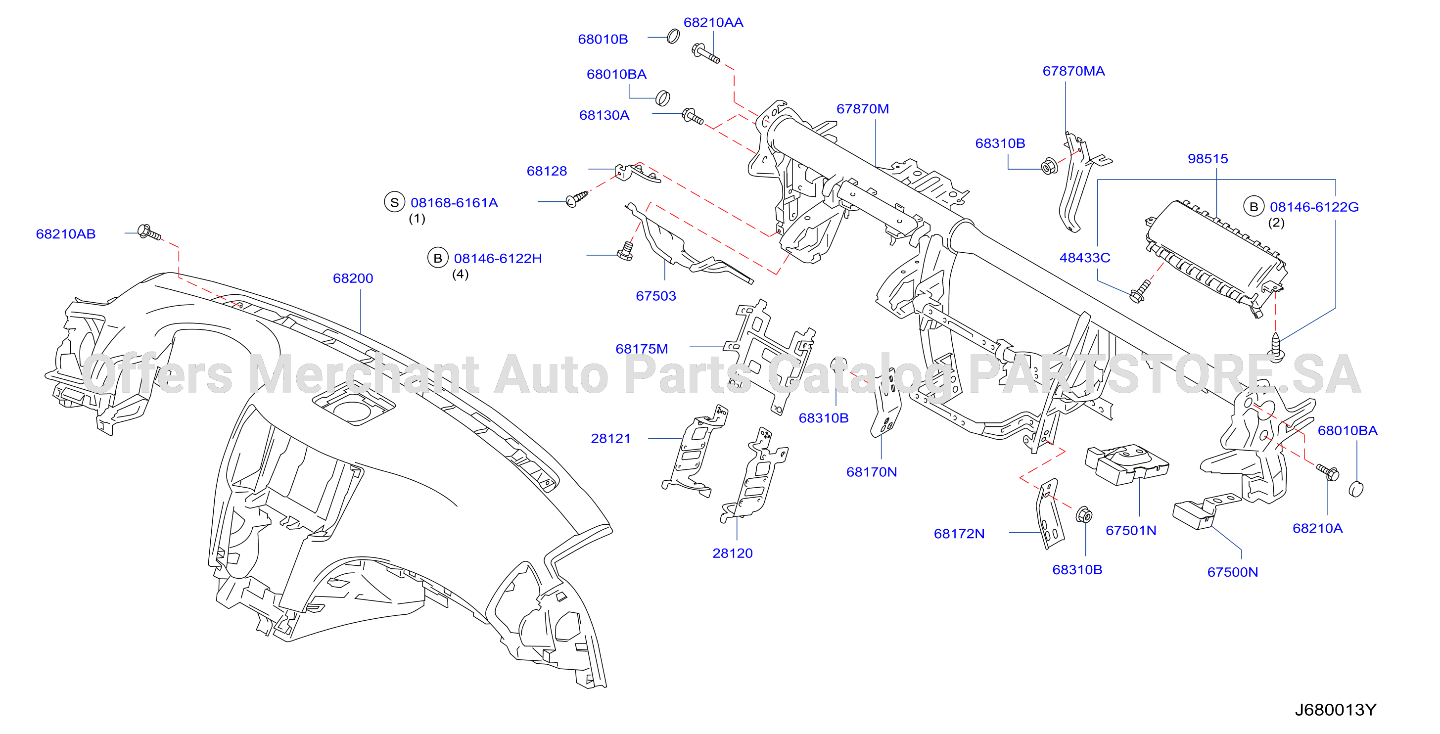 Instrument Panel Pad Cluster Lid Inst Fitting