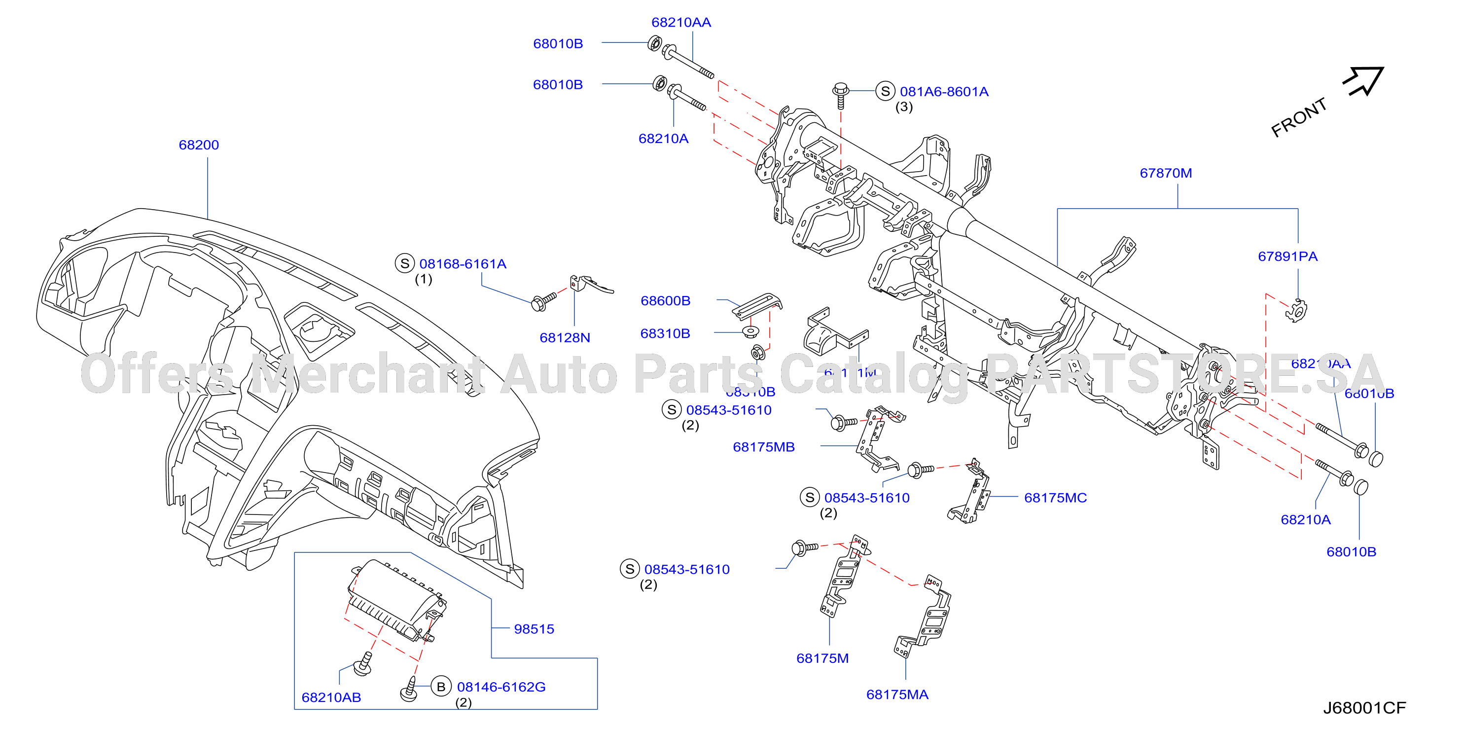 Instrument Panel Pad Cluster Lid Inst Fitting