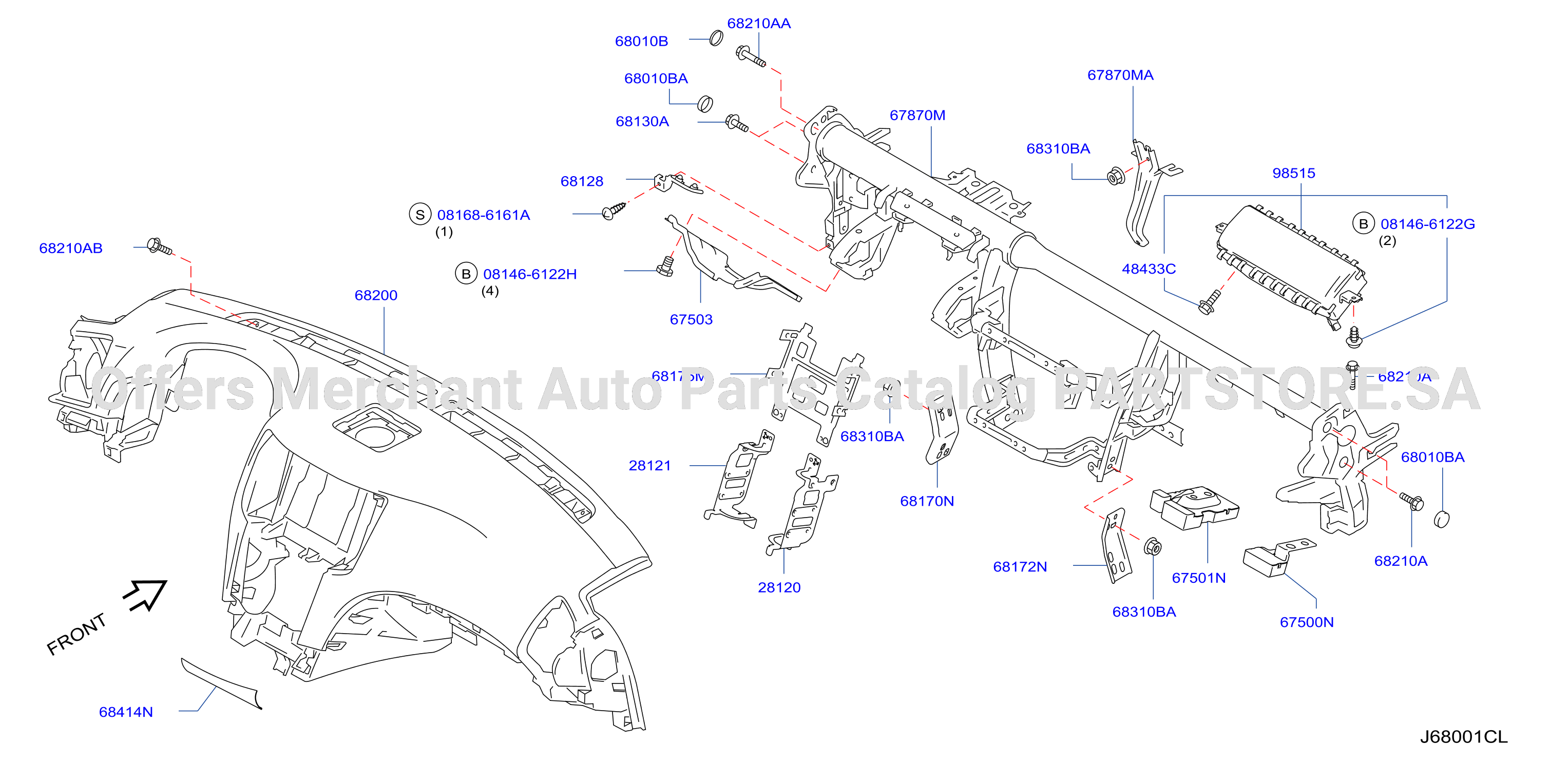 Instrument Panel Pad Cluster Lid Inst Fitting