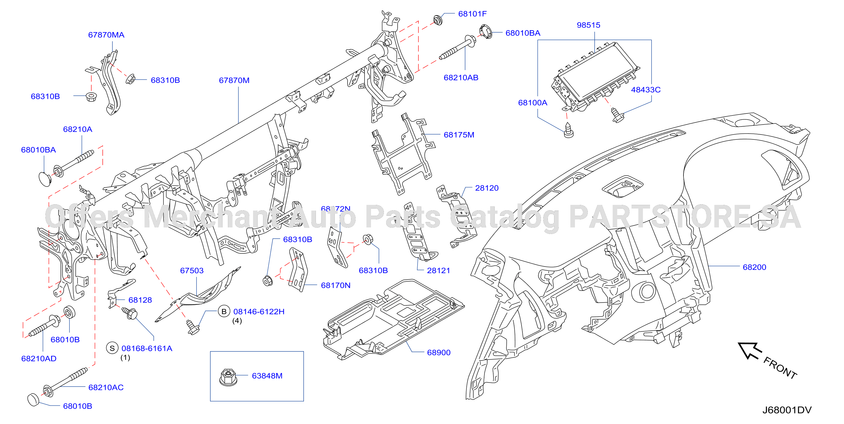 Instrument Panel Pad Cluster Lid Inst Fitting