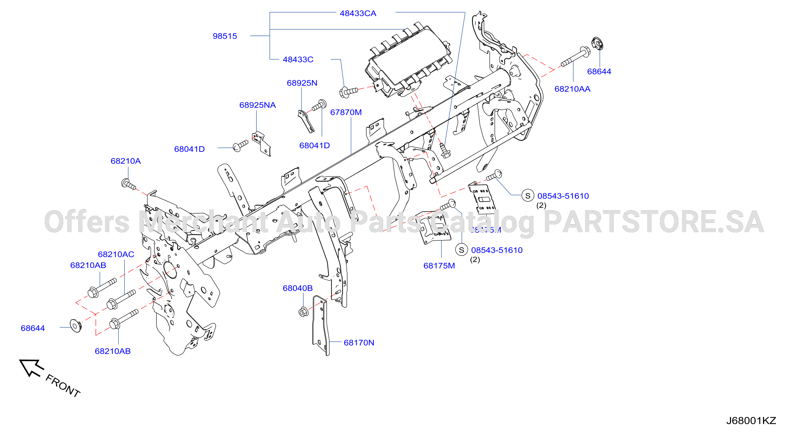 Instrument Panel Pad Cluster Lid Inst Fitting