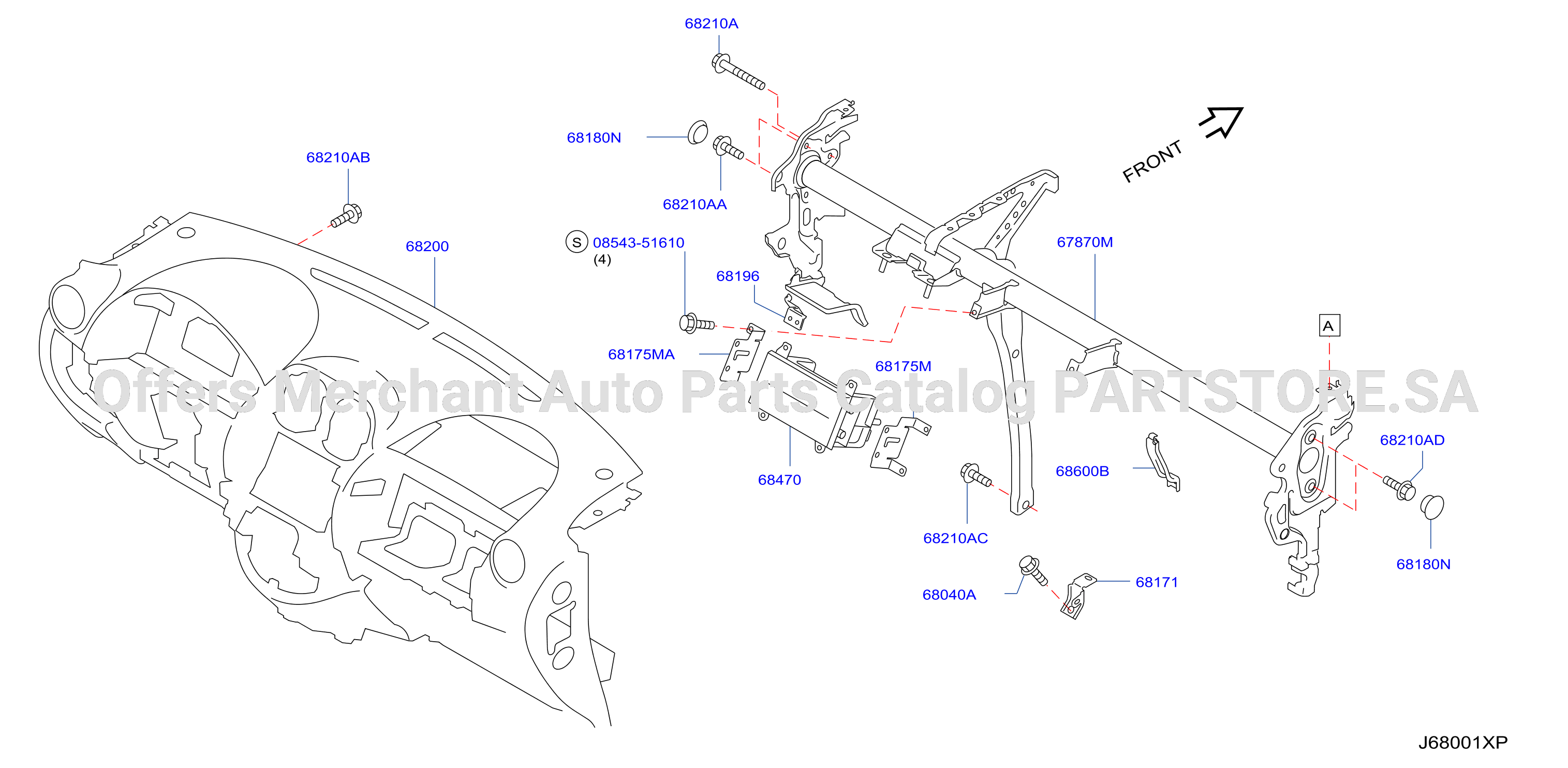 Instrument Panel Pad Cluster Lid Inst Fitting