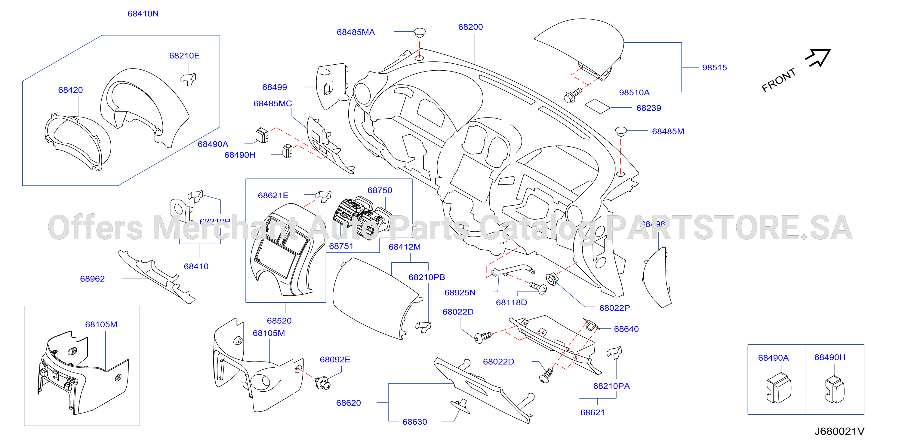 Instrument Panel Pad Cluster Lid Inst Pad Cluster Lid