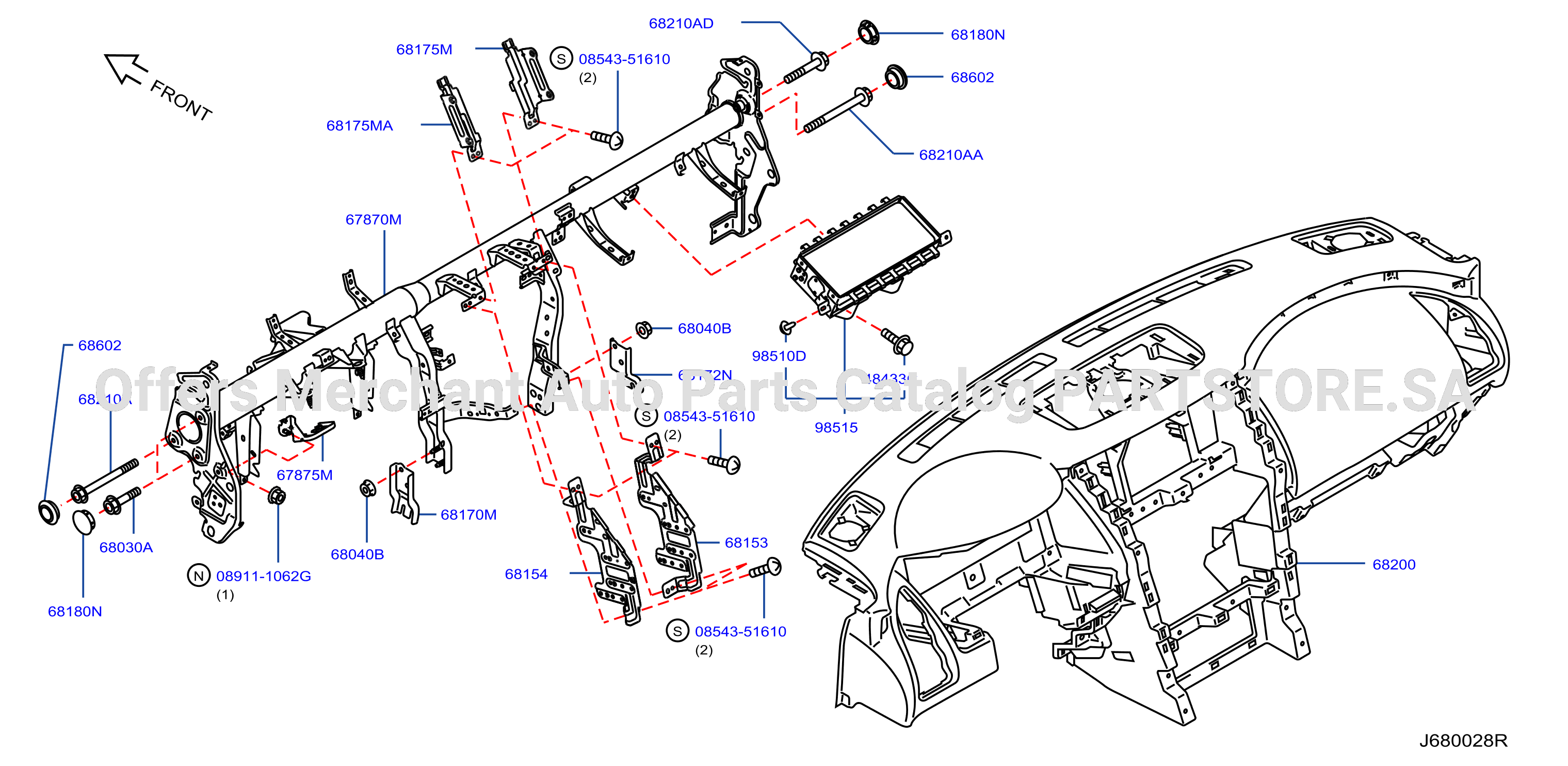 Instrument Panel Pad Cluster Lid Inst Fitting