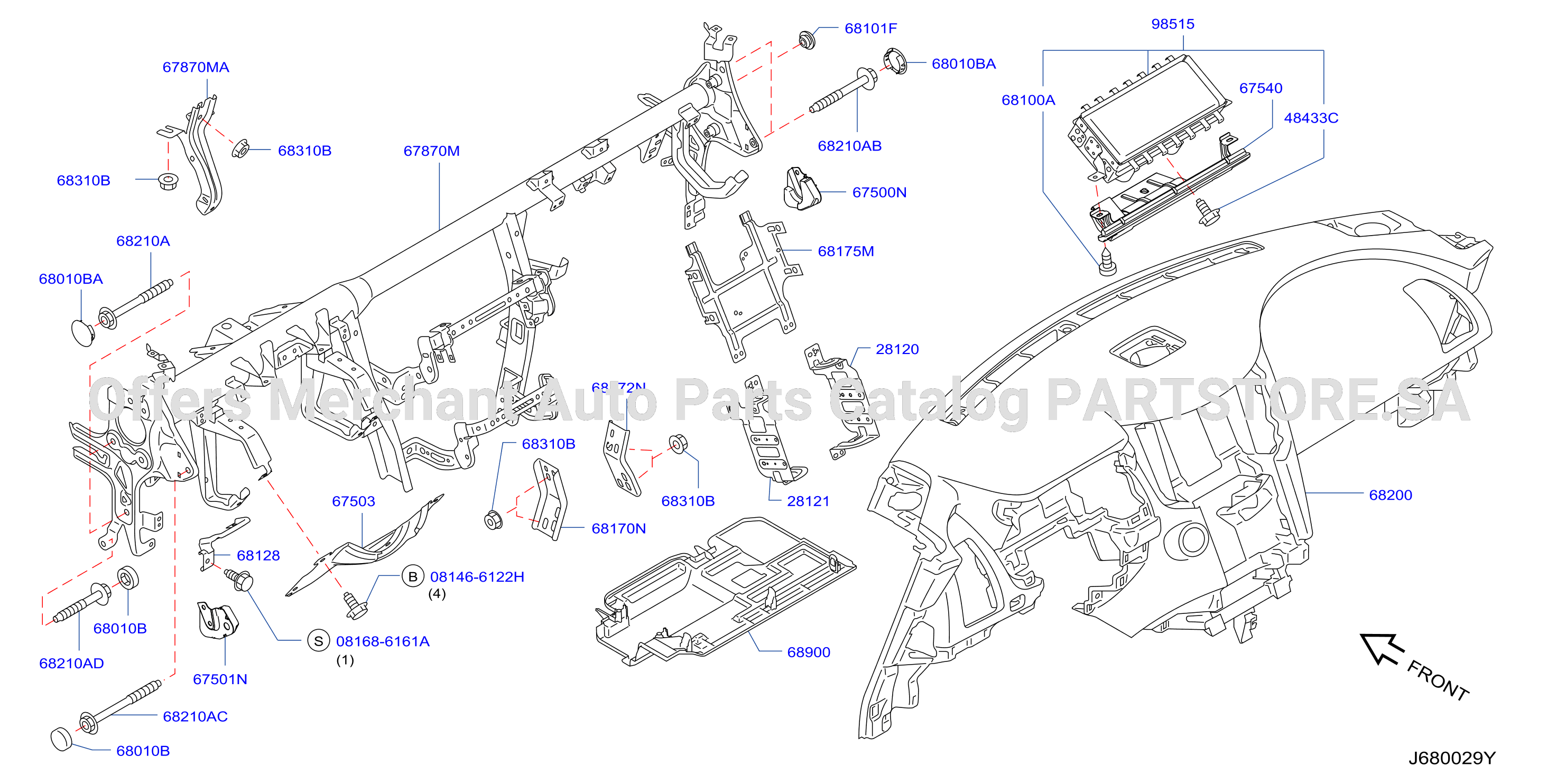 Instrument Panel Pad Cluster Lid Inst Fitting