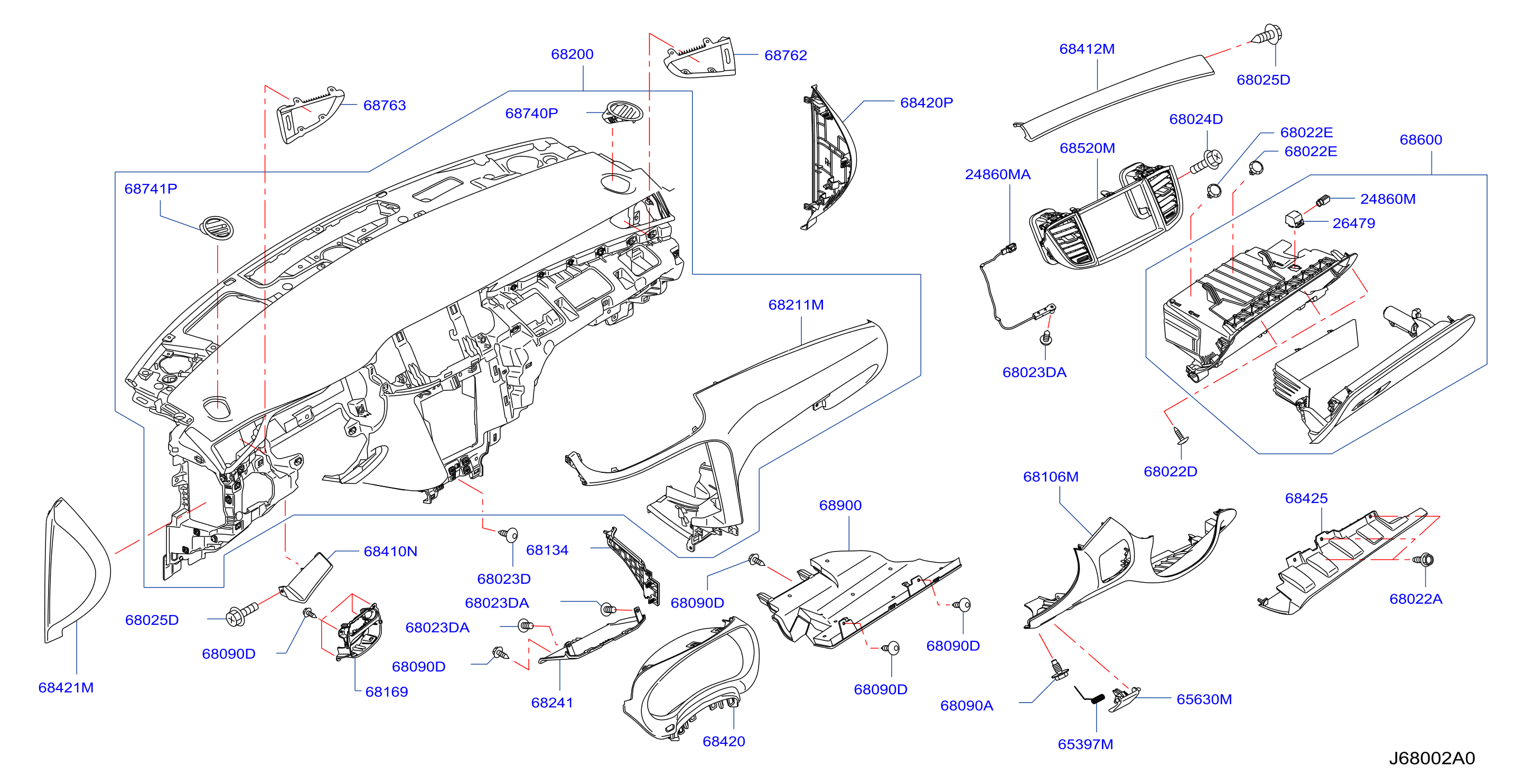 Instrument Panel Pad Cluster Lid Inst Fitting
