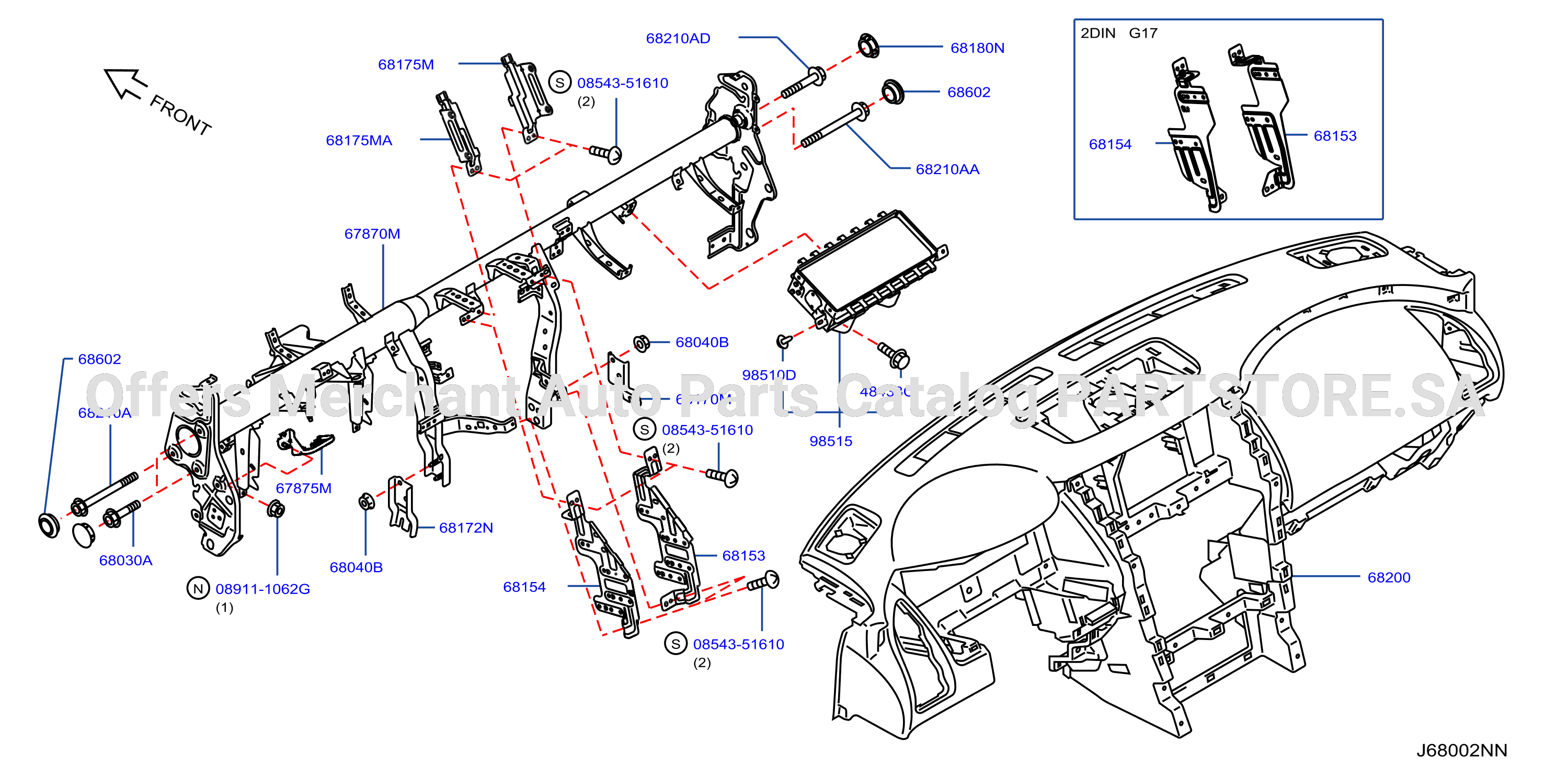 Instrument Panel Pad Cluster Lid Inst Fitting For Gen5