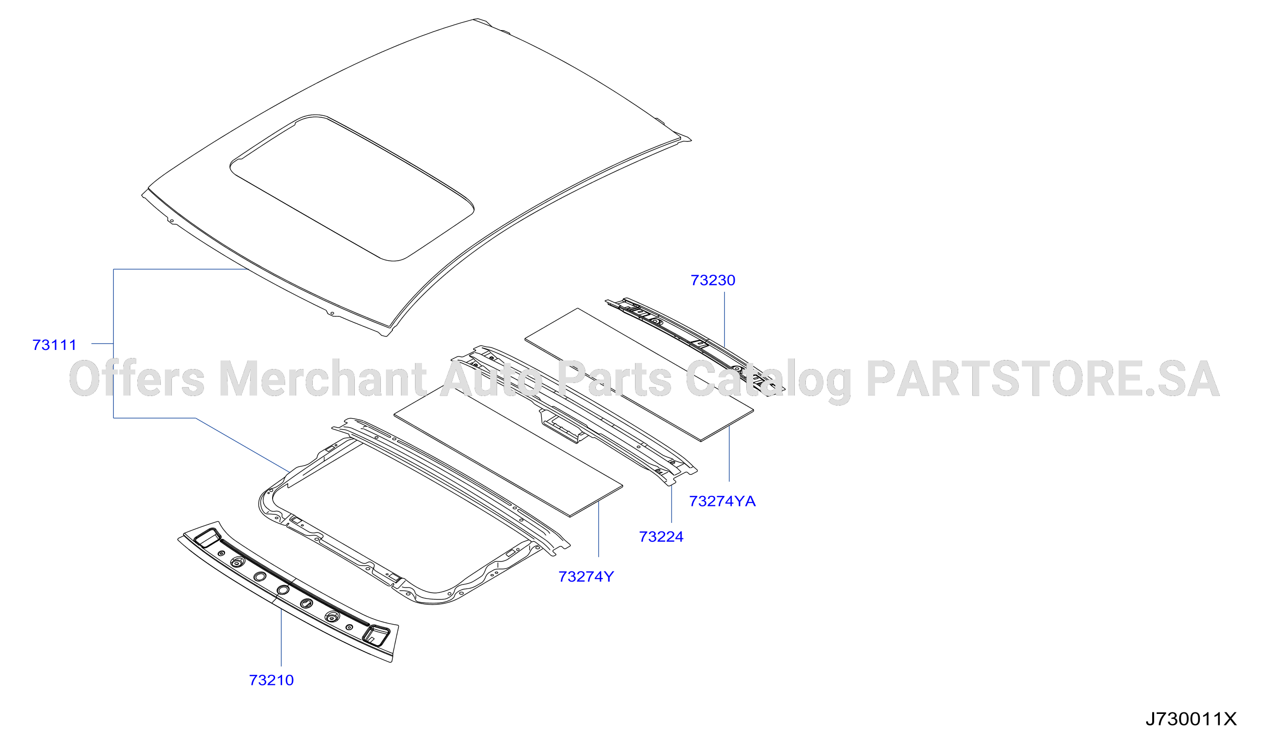 Roof Panel Fitting Sun Roof