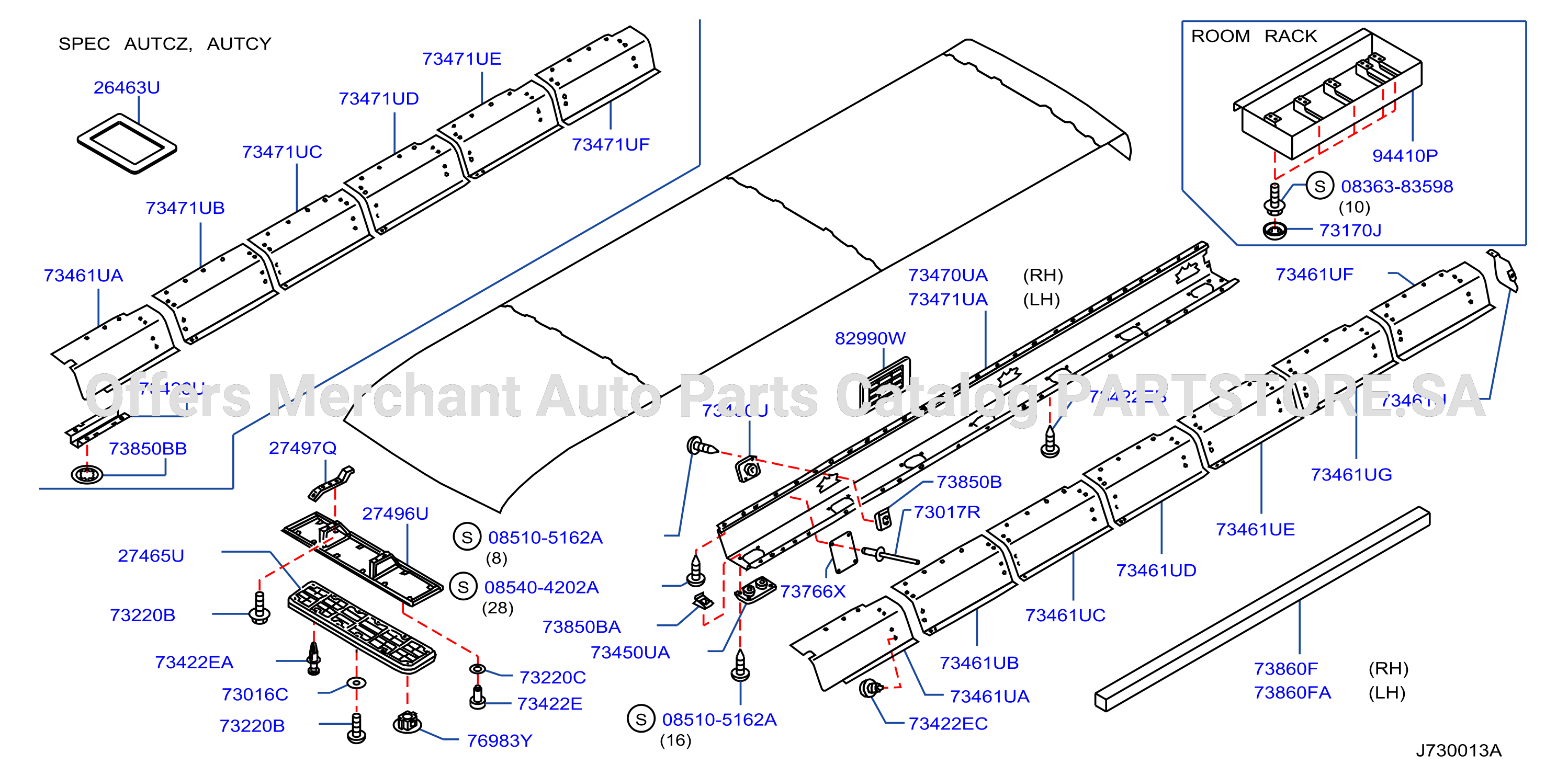 Roof Panel Fitting Fitting Parts