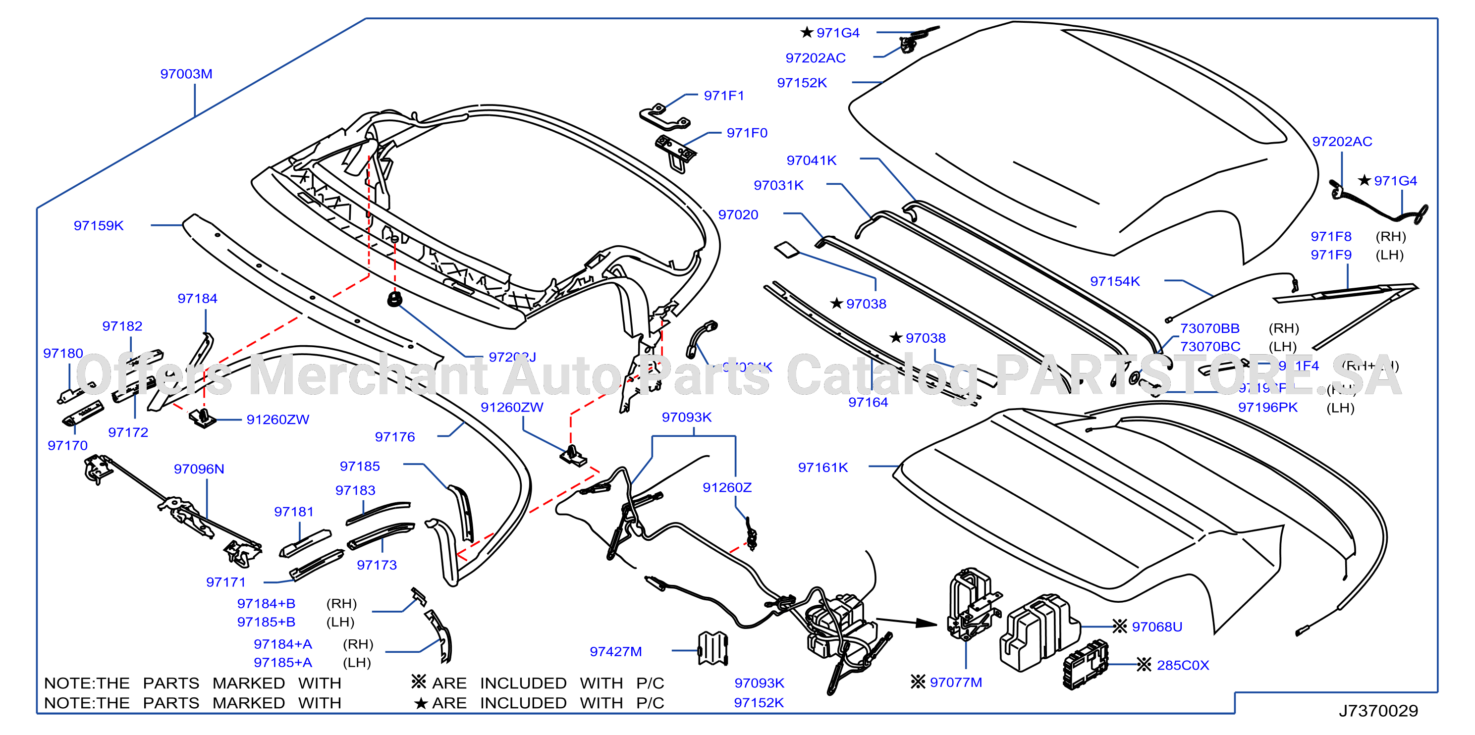 Open Roof Parts Folding Roof Fitting Parts