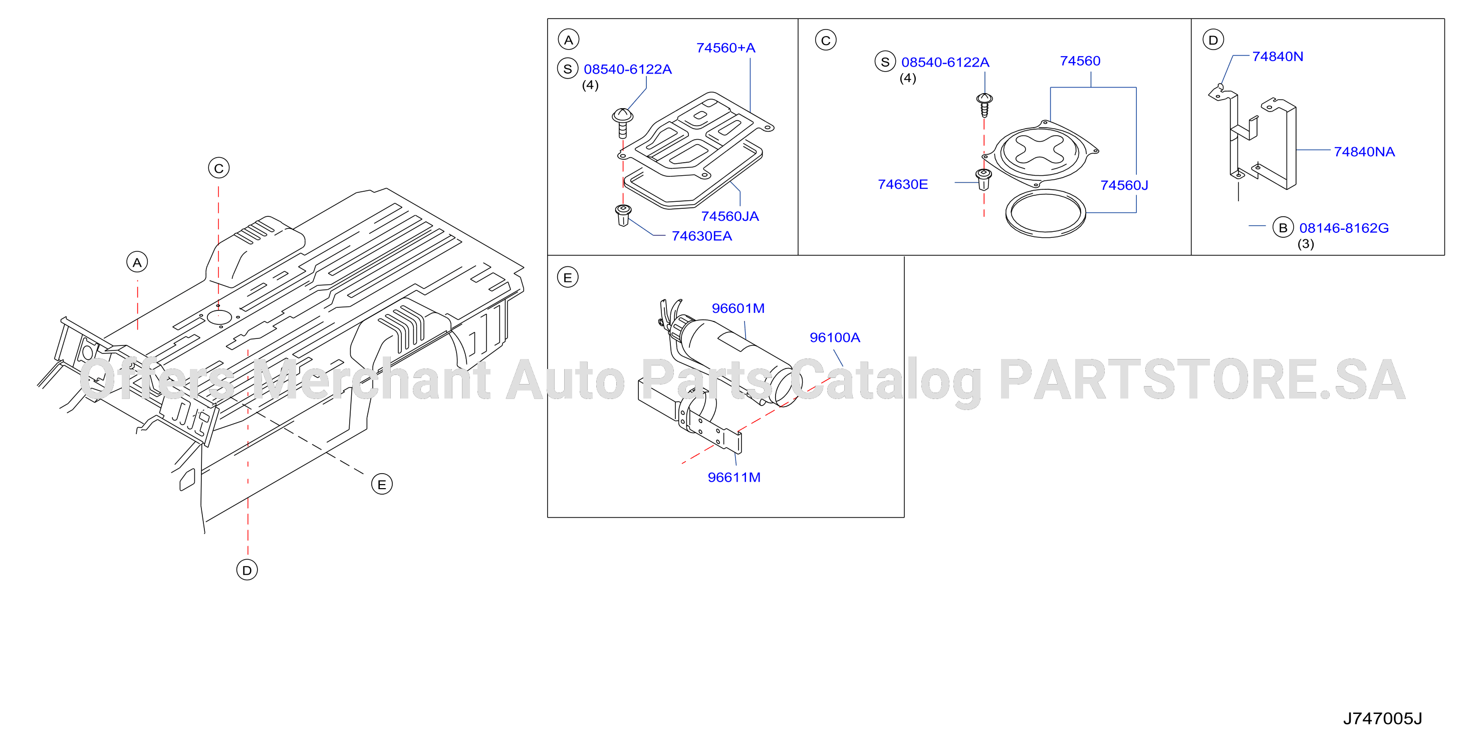 Floor Fitting Rear Parts