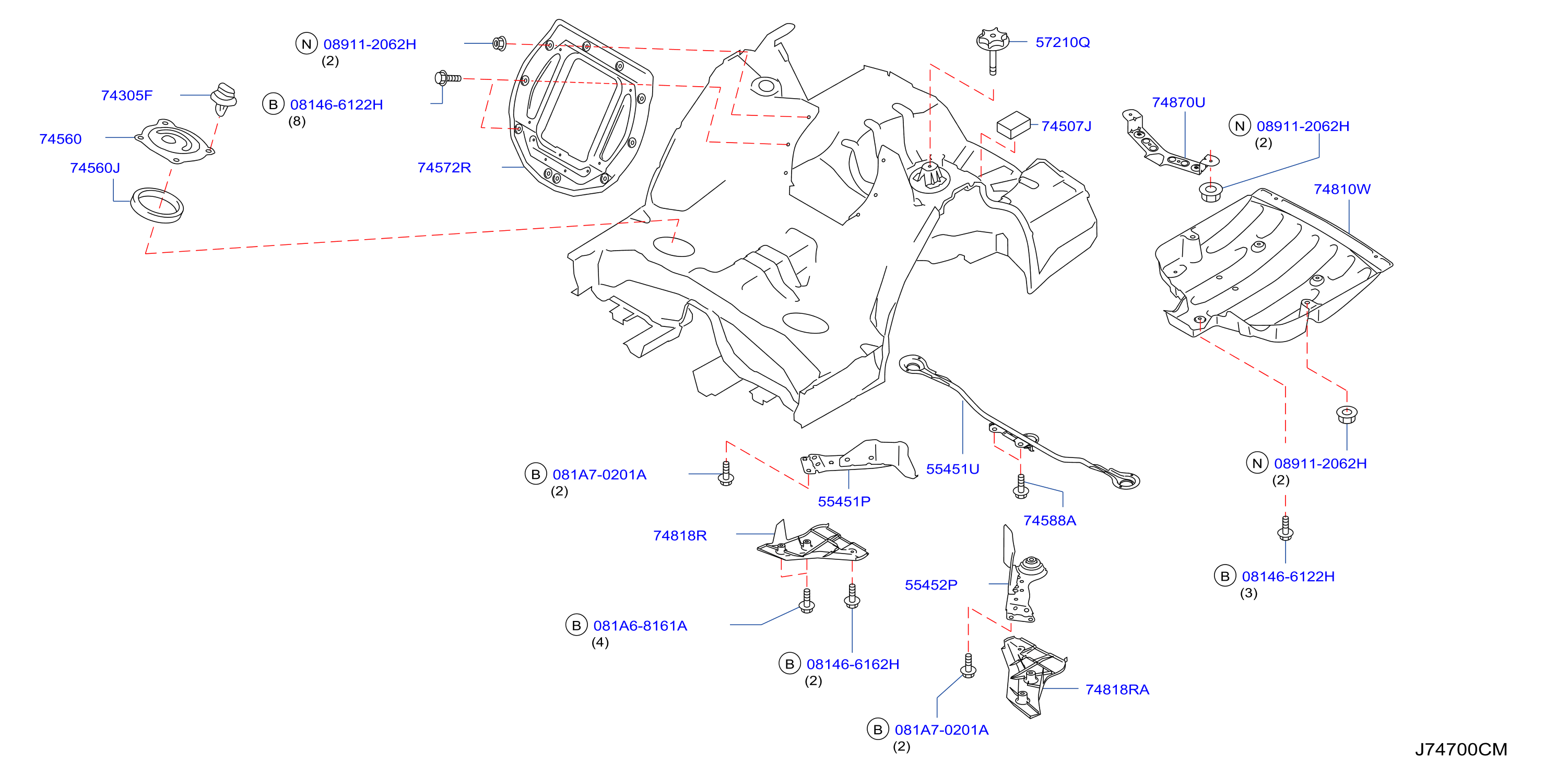 Floor Fitting Rear