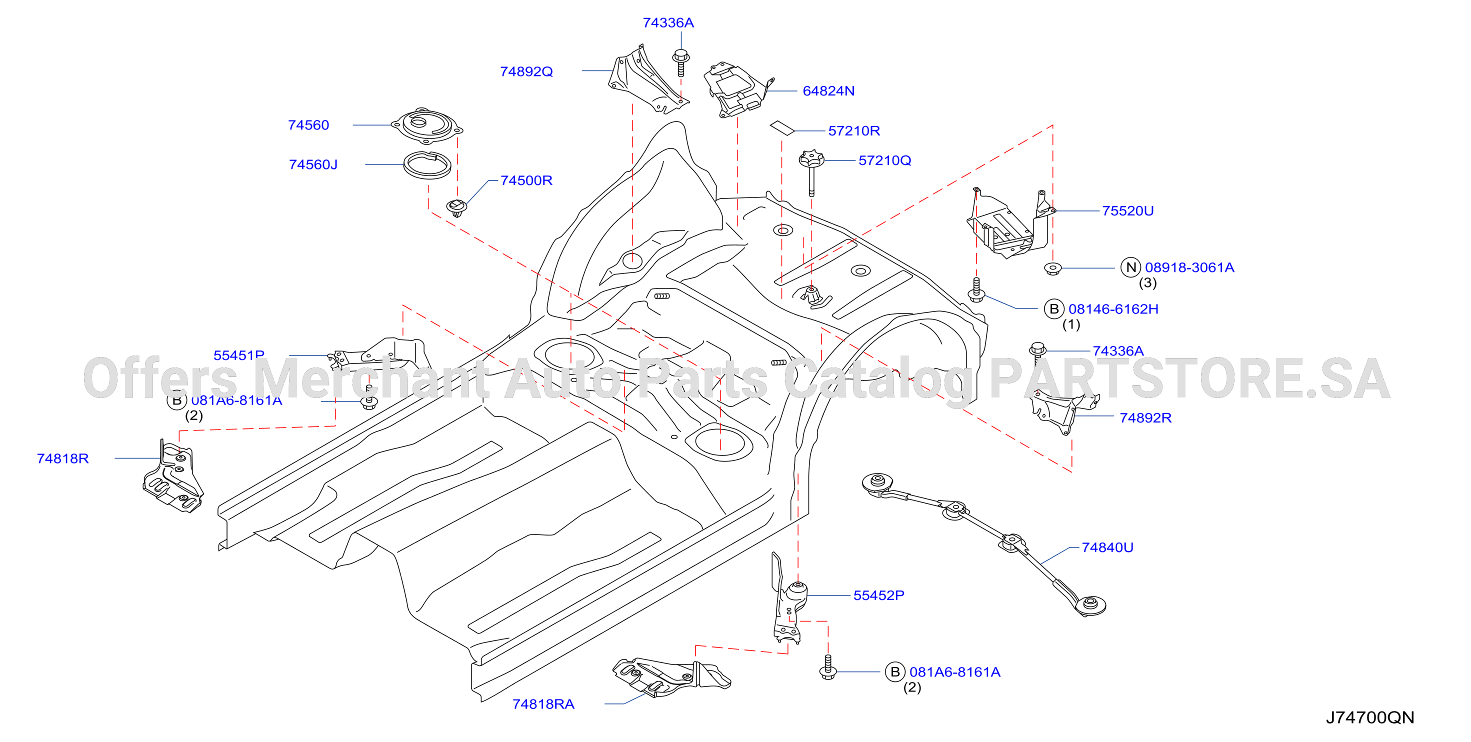 Floor Fitting Rear