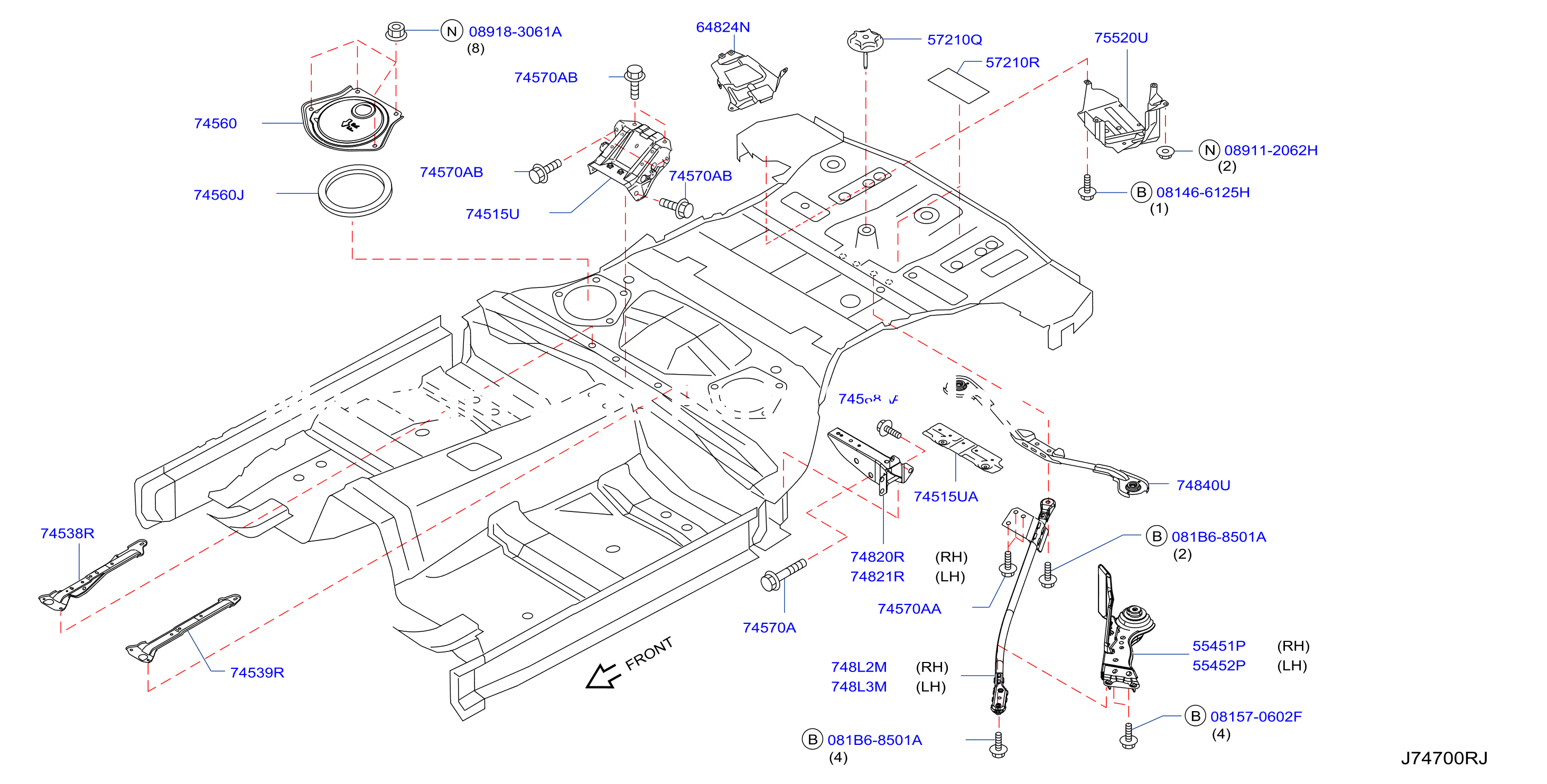 Floor Fitting Rear