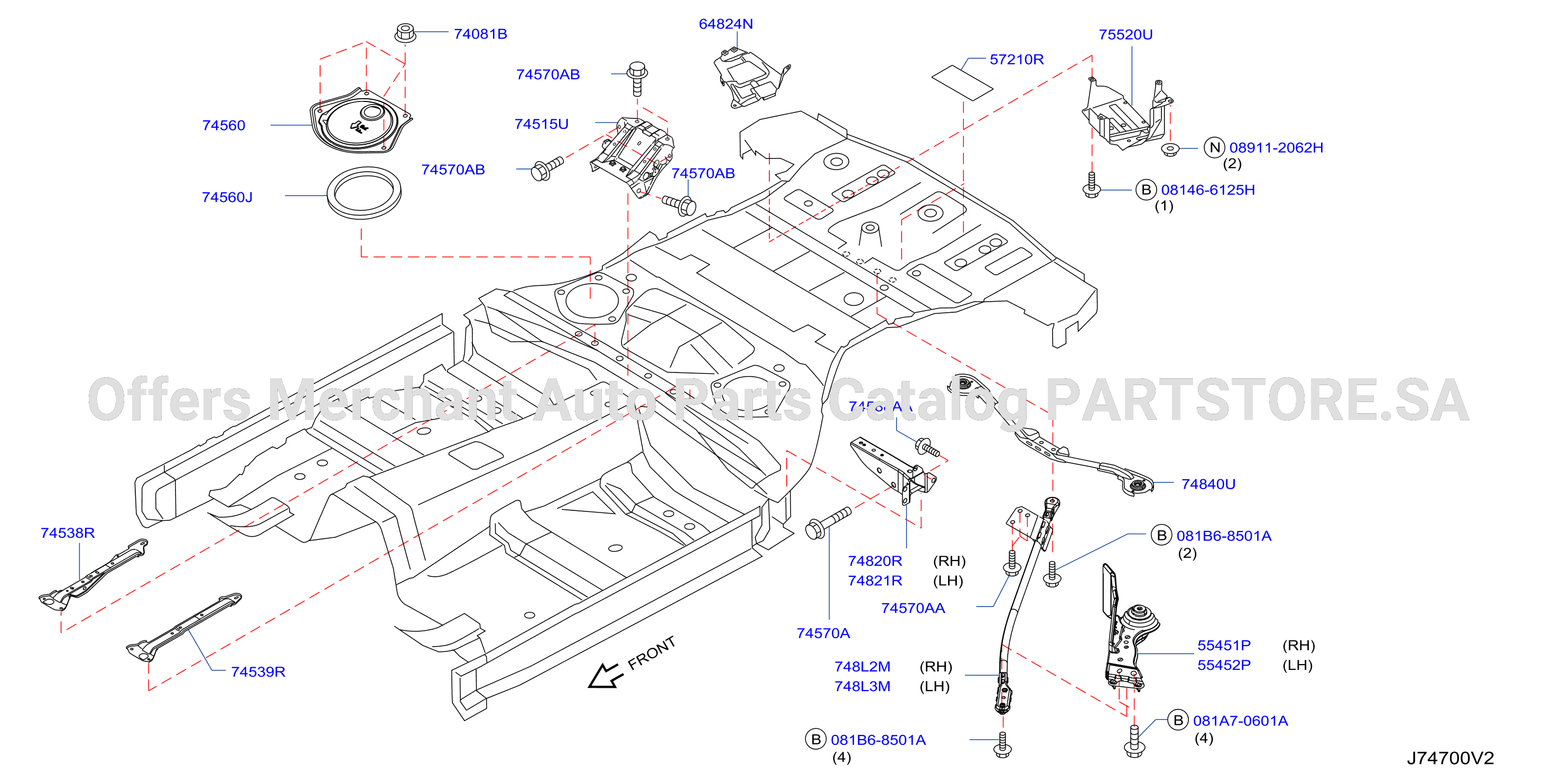 Floor Fitting Rear