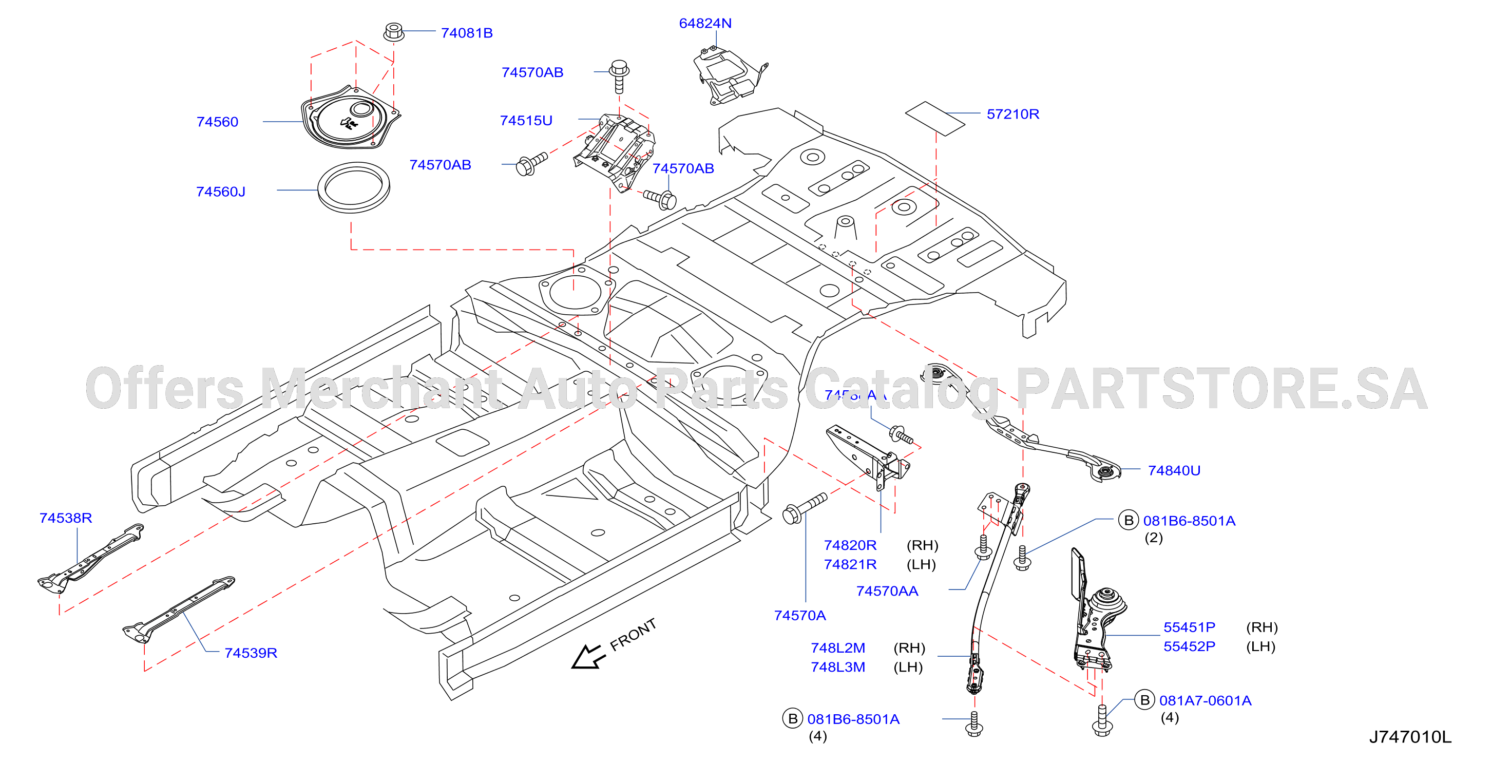 Floor Fitting Rear