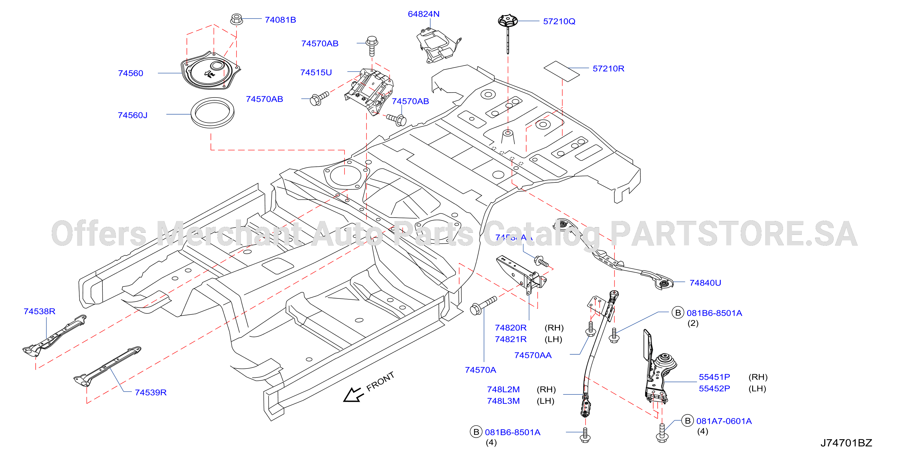 Floor Fitting Rear