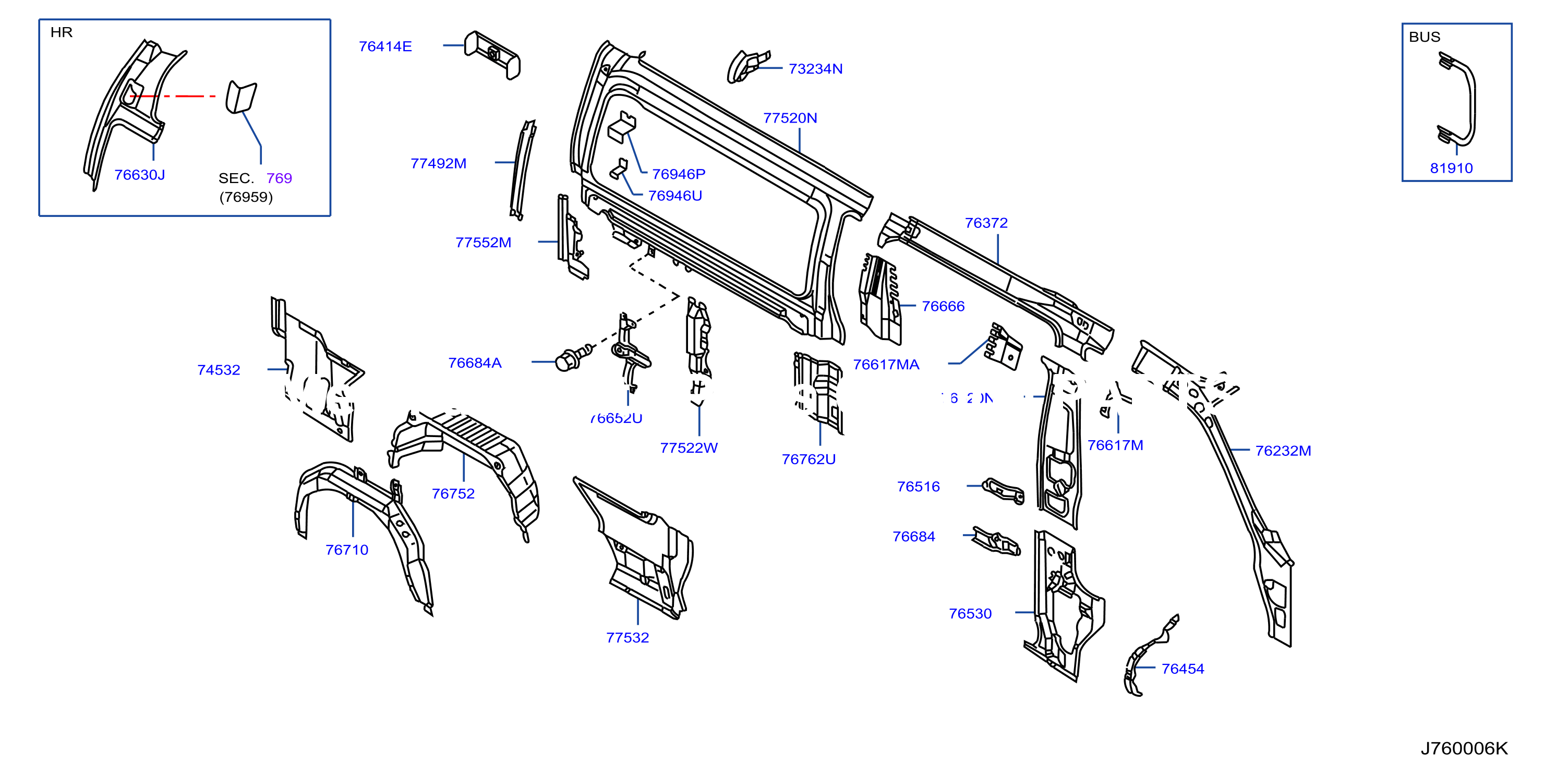 Body Side Panel 4D Inner Rh