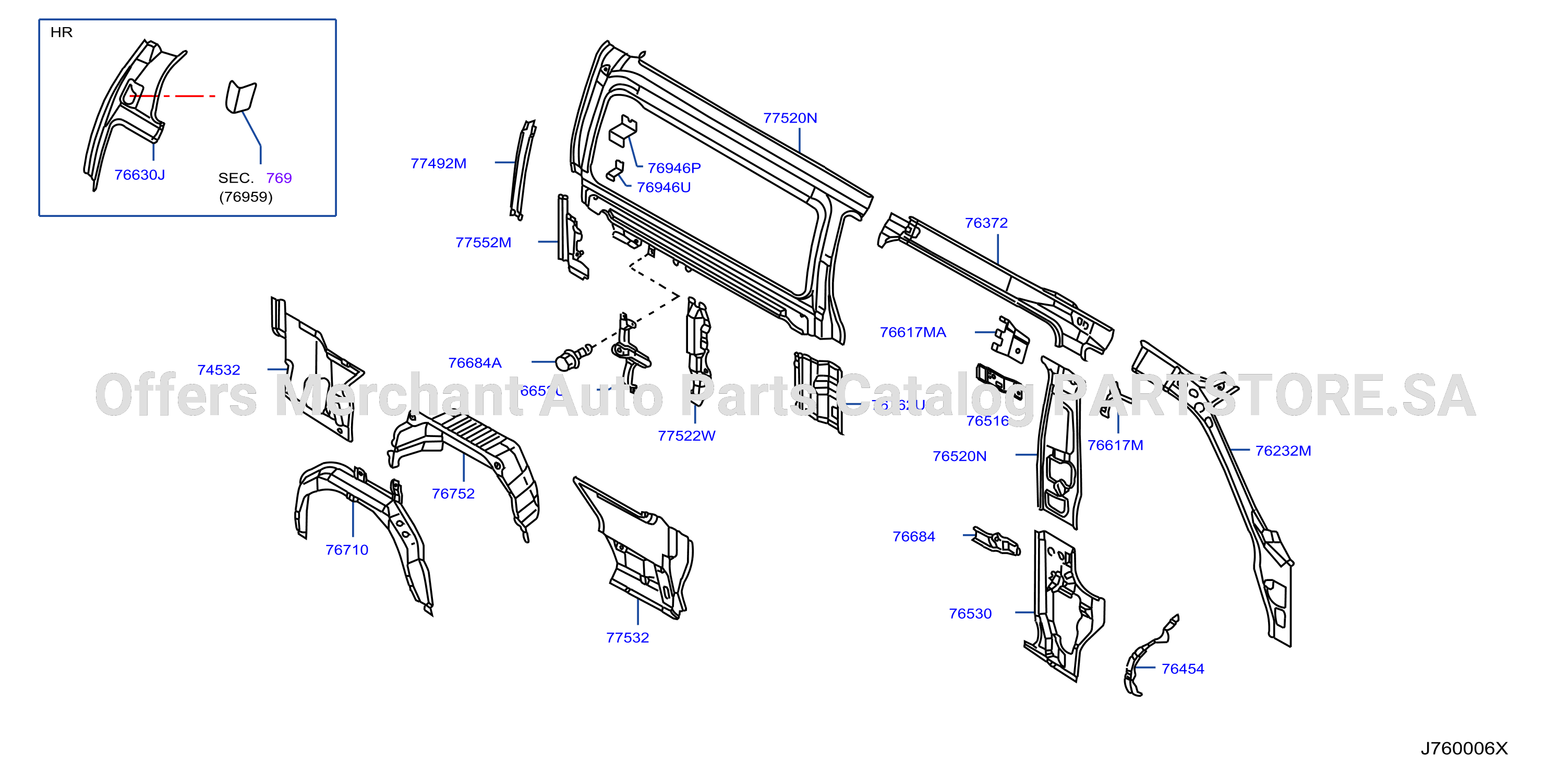 Body Side Panel 5D Inner Rh