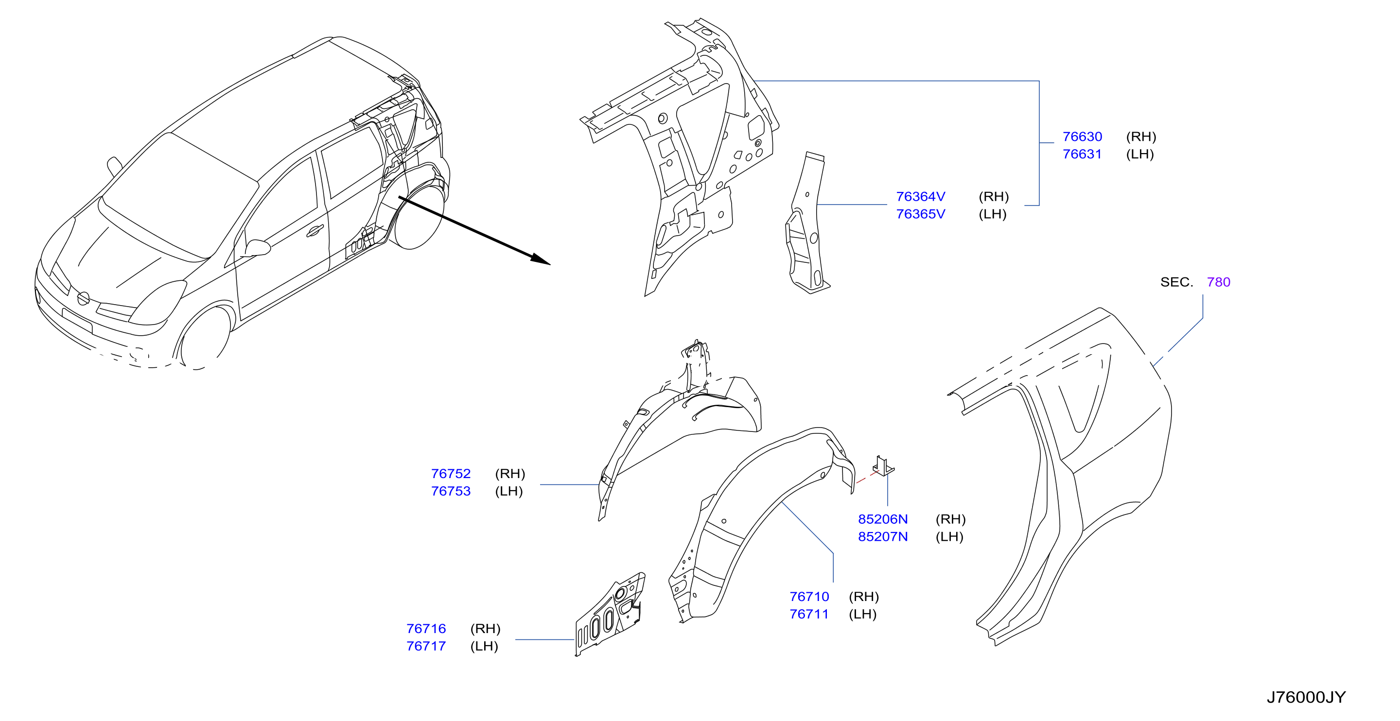 Body Side Panel Rear